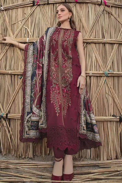 DFW-1113 Maria B Heavy Embroidery 3PC Dhanak Suit