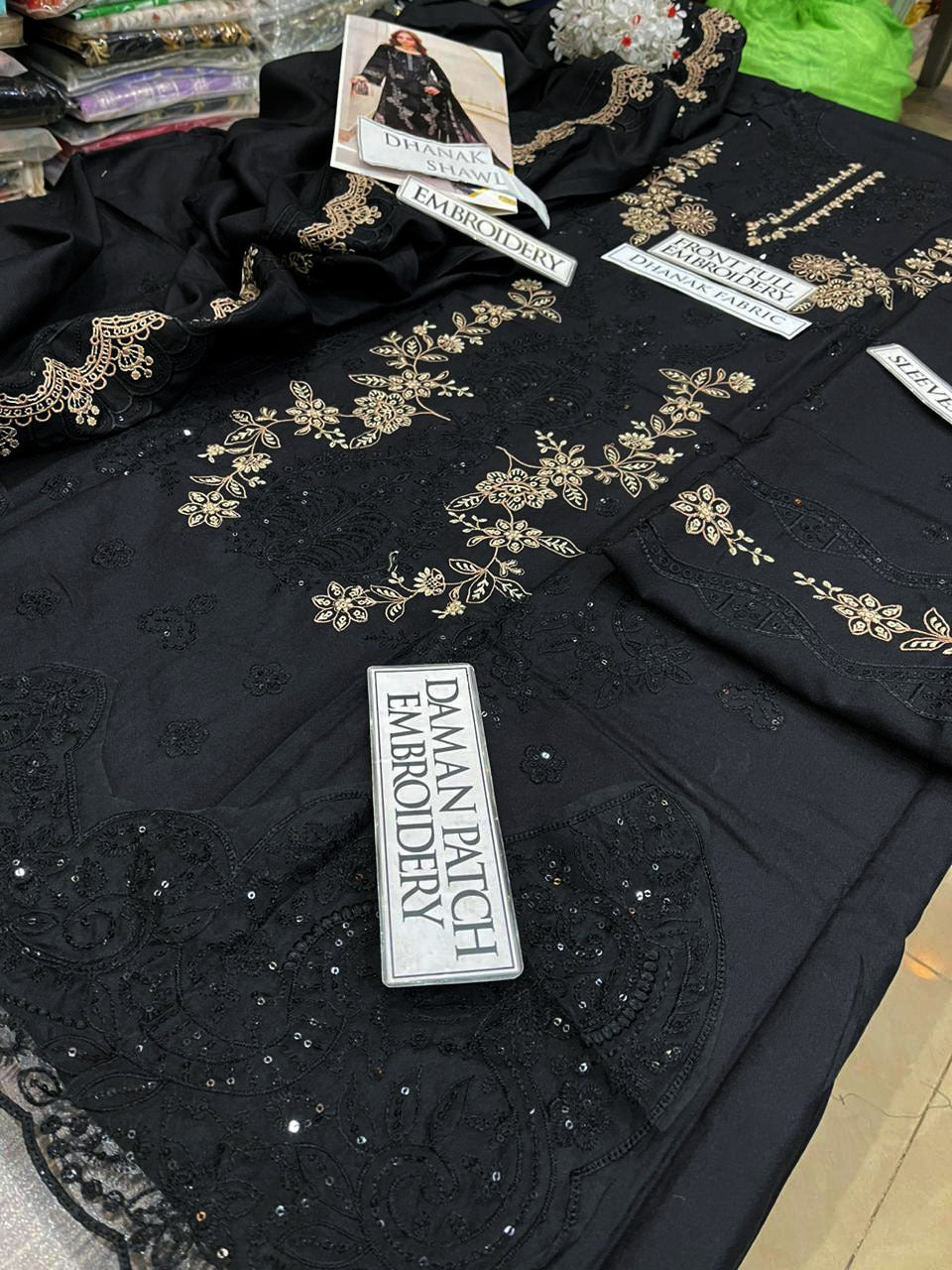 DFW-1206 Maria B Embroidery 3PC Dhanak Suit