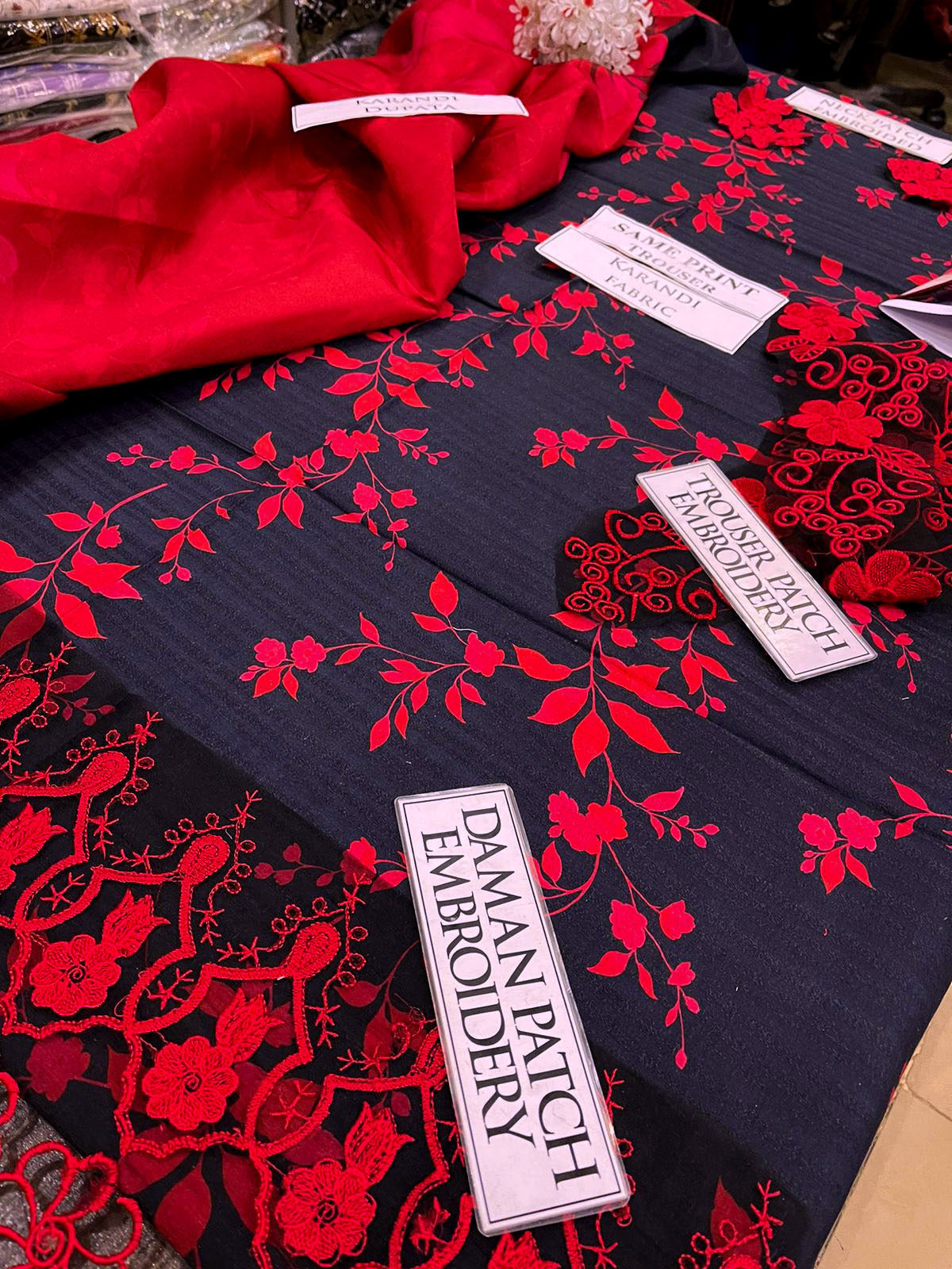 DFW-1213 Iznik Embroidery 3PC Karandi Suit