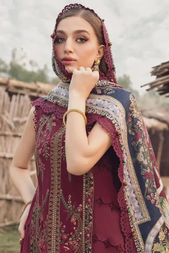 DFW-1113 Maria B Heavy Embroidery 3PC Dhanak Suit