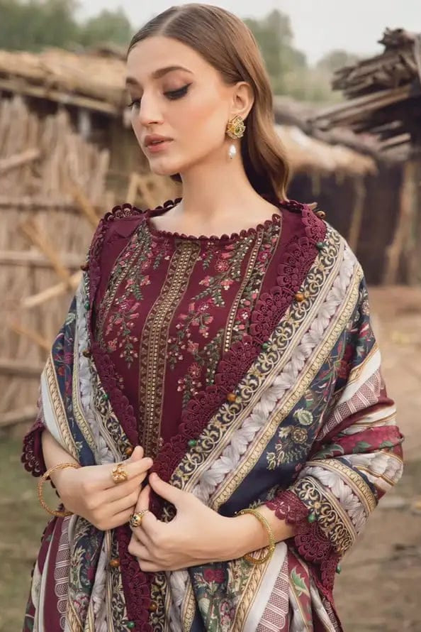 DFW-1113 Maria B Heavy Embroidery 3PC Dhanak Suit
