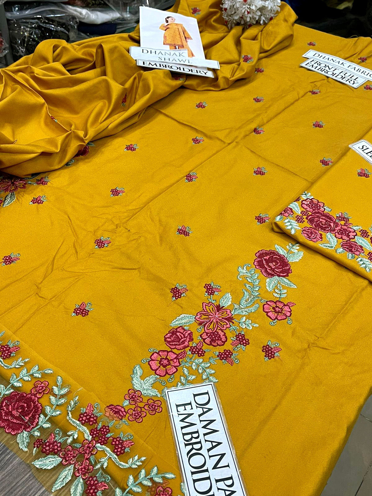 DFW-1241 Sapphire Embroidery 3PC Dhanak Suit