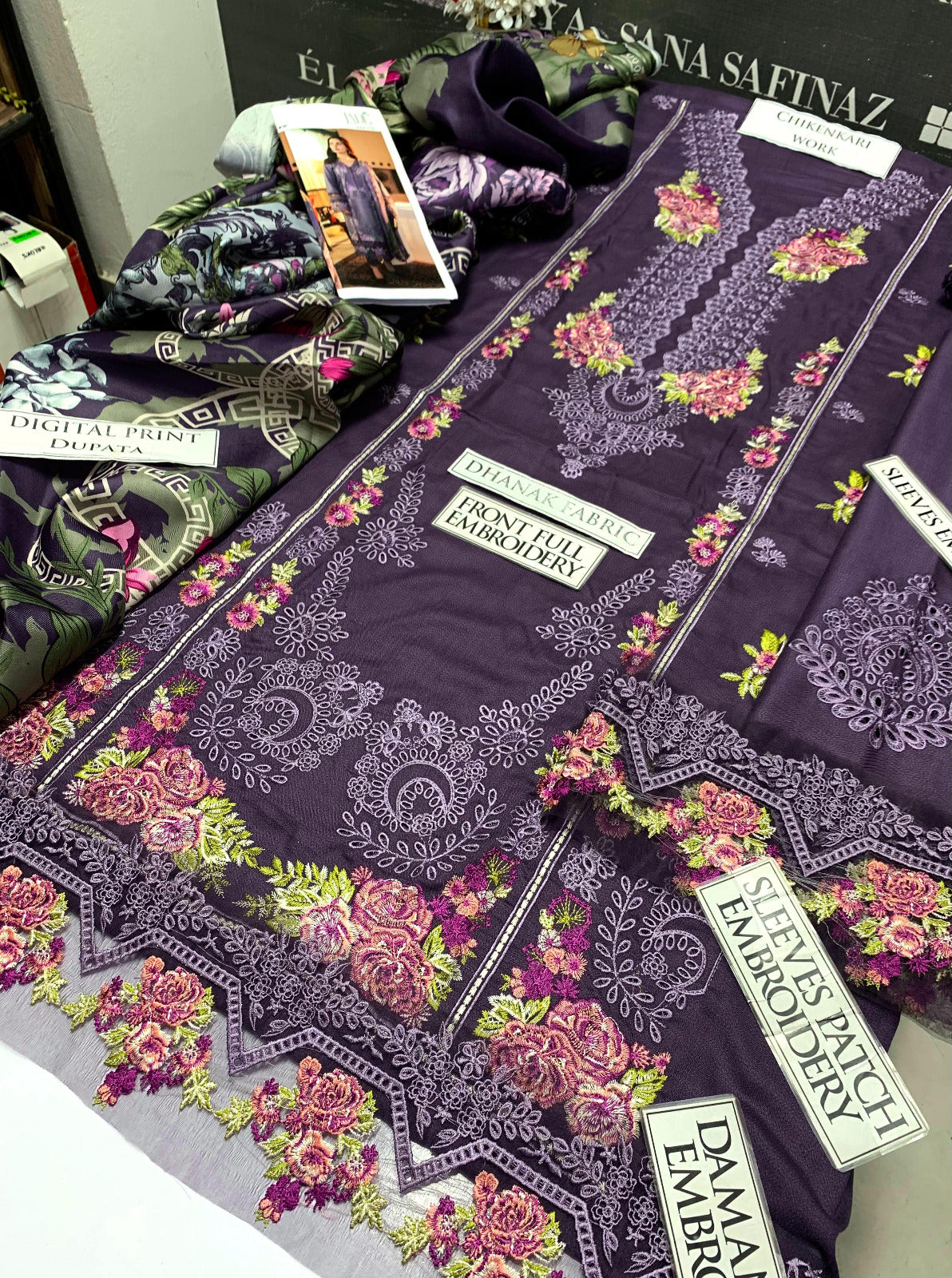 DFW-926 Jade Heavy Embroidery 3PC Dhanak Suit