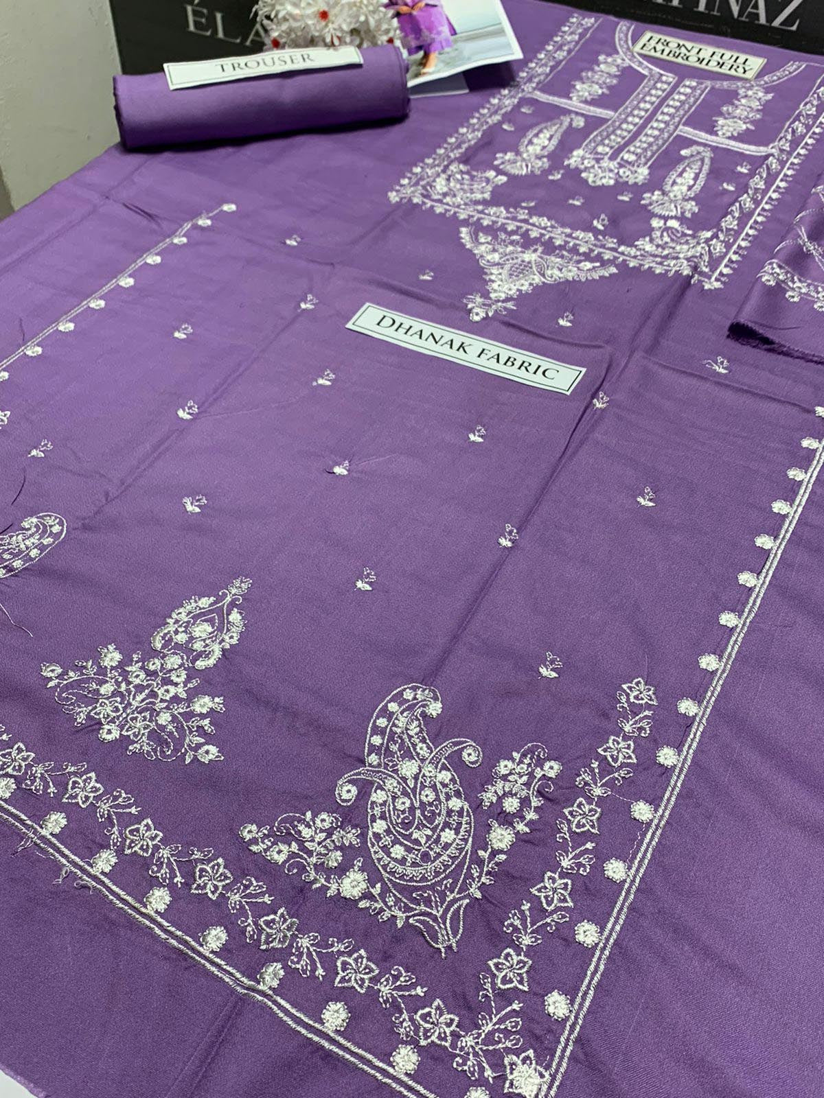 DFW-1034 Sapphire Embroidery 2PC Dhanak Suit