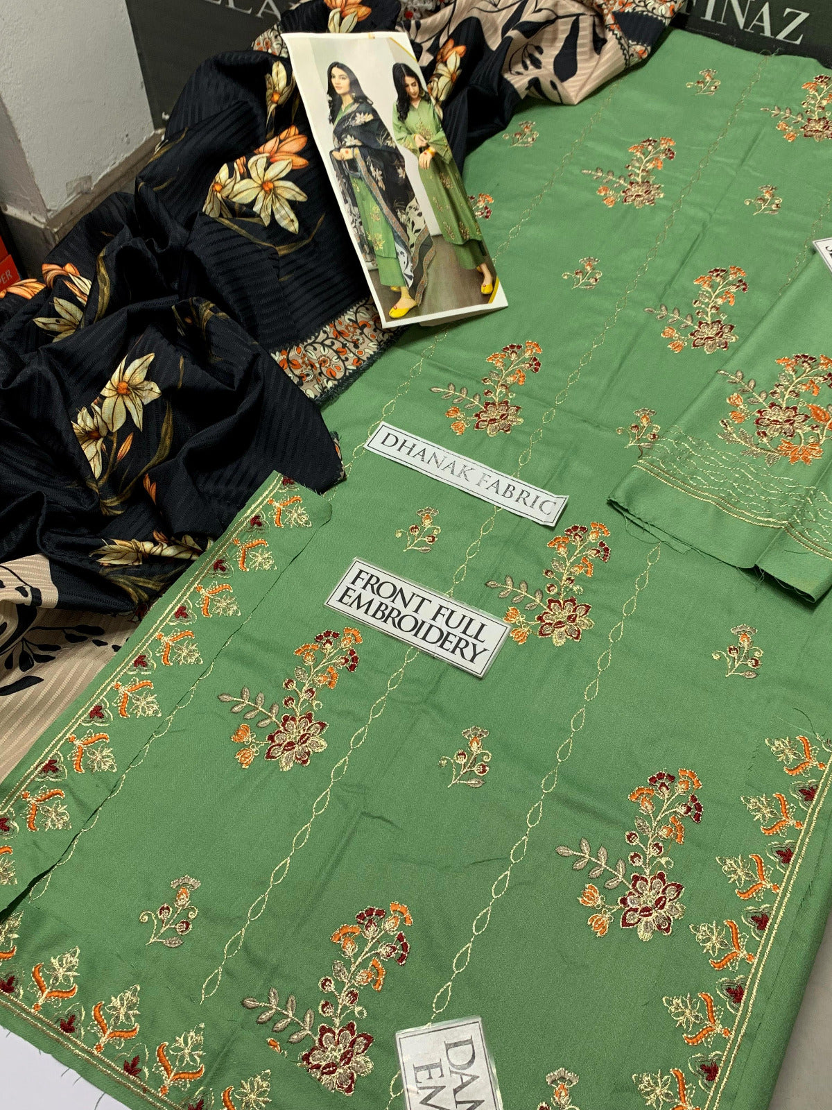 DFW-890 Urge Heavy Embroidery 3PC Dhanak Suit