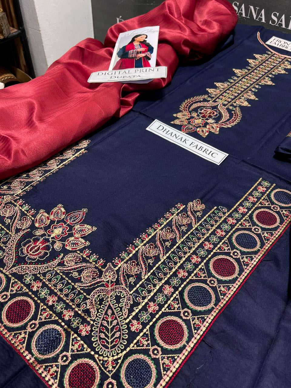 DFW-1071 Jazmin Embroidery 3PC Dhanak Suit