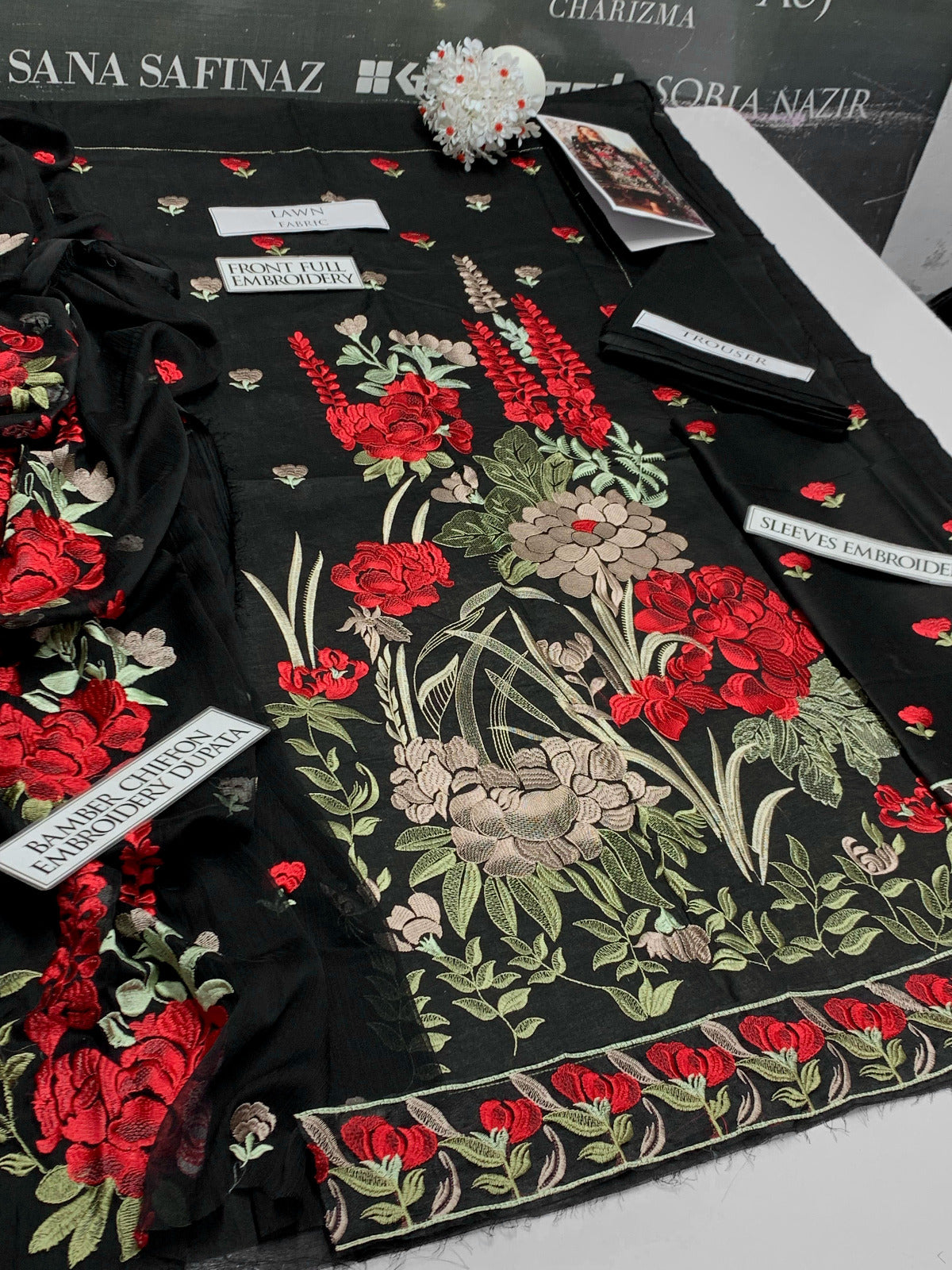 DFW-666 Bareeze Heavy Embroidery 3Pc Lawn Suit