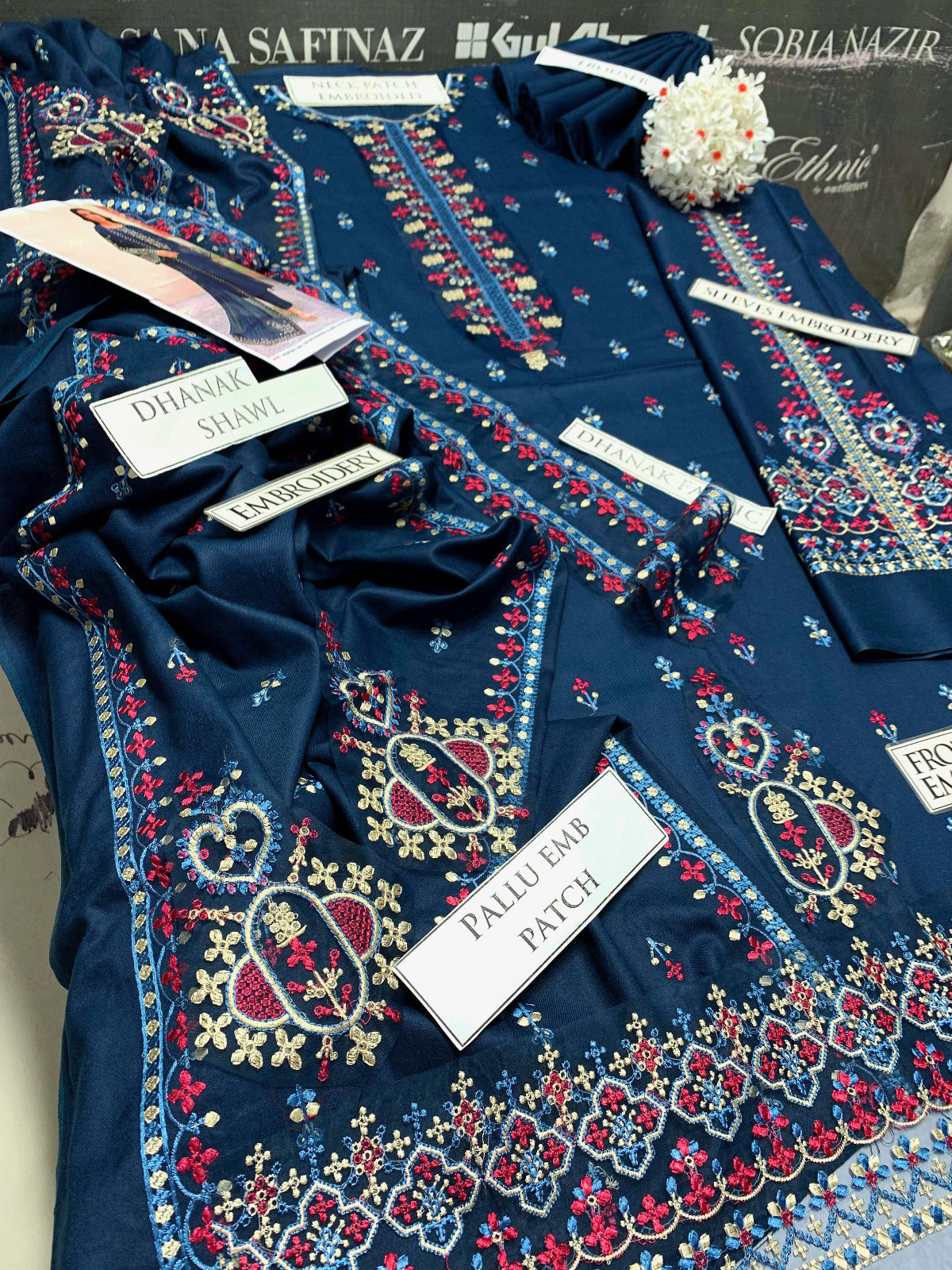 DFW-910 Bitik Heavy Embroidery 3PC Dhanak Suit