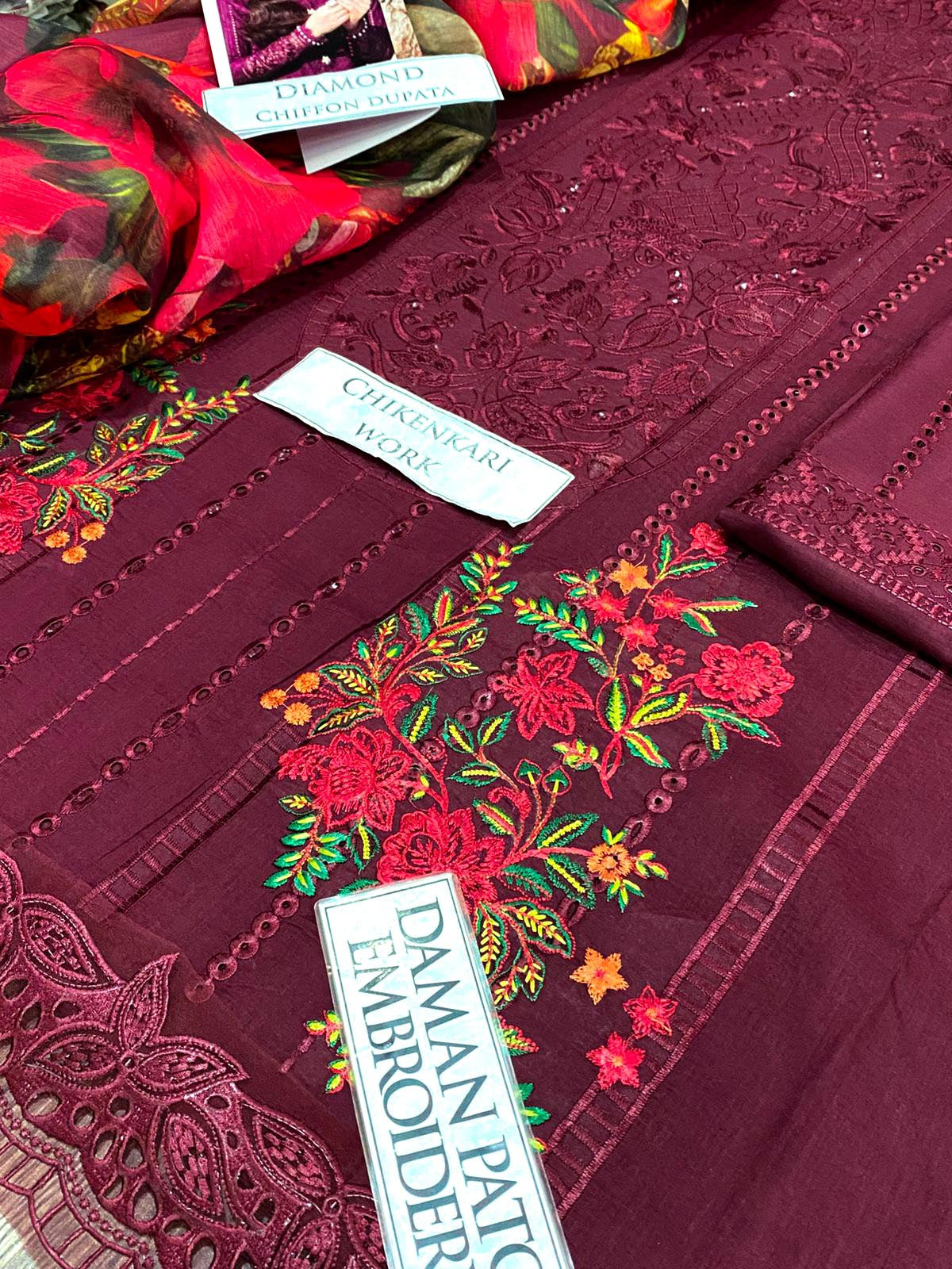 DFW-1336 Imrozia Embroidery 3PC Lawn Suit