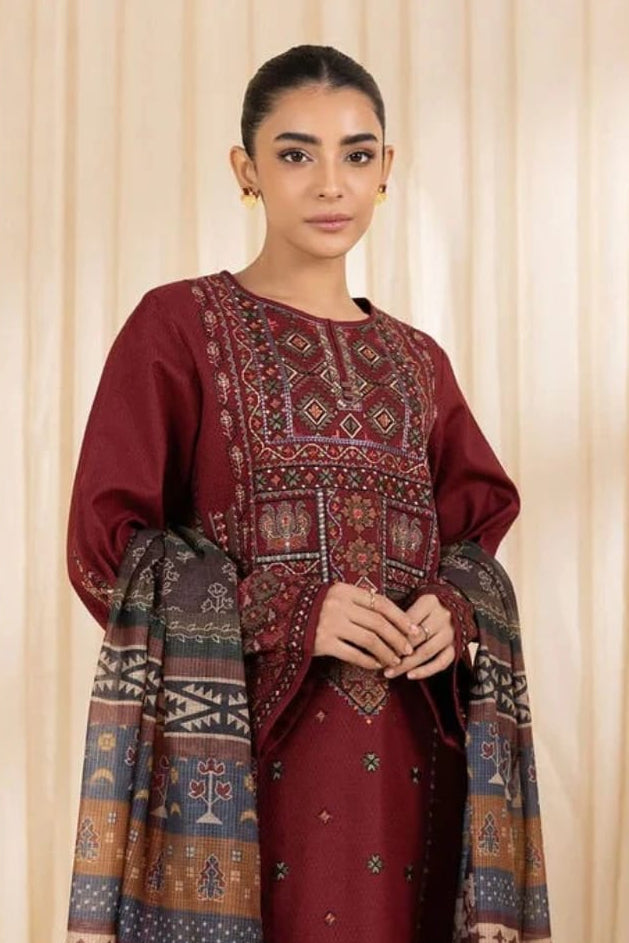 DFW-1116 Sapphire Embroidery 3PC Dhanak Suit