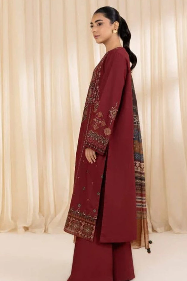 DFW-1116 Sapphire Embroidery 3PC Dhanak Suit