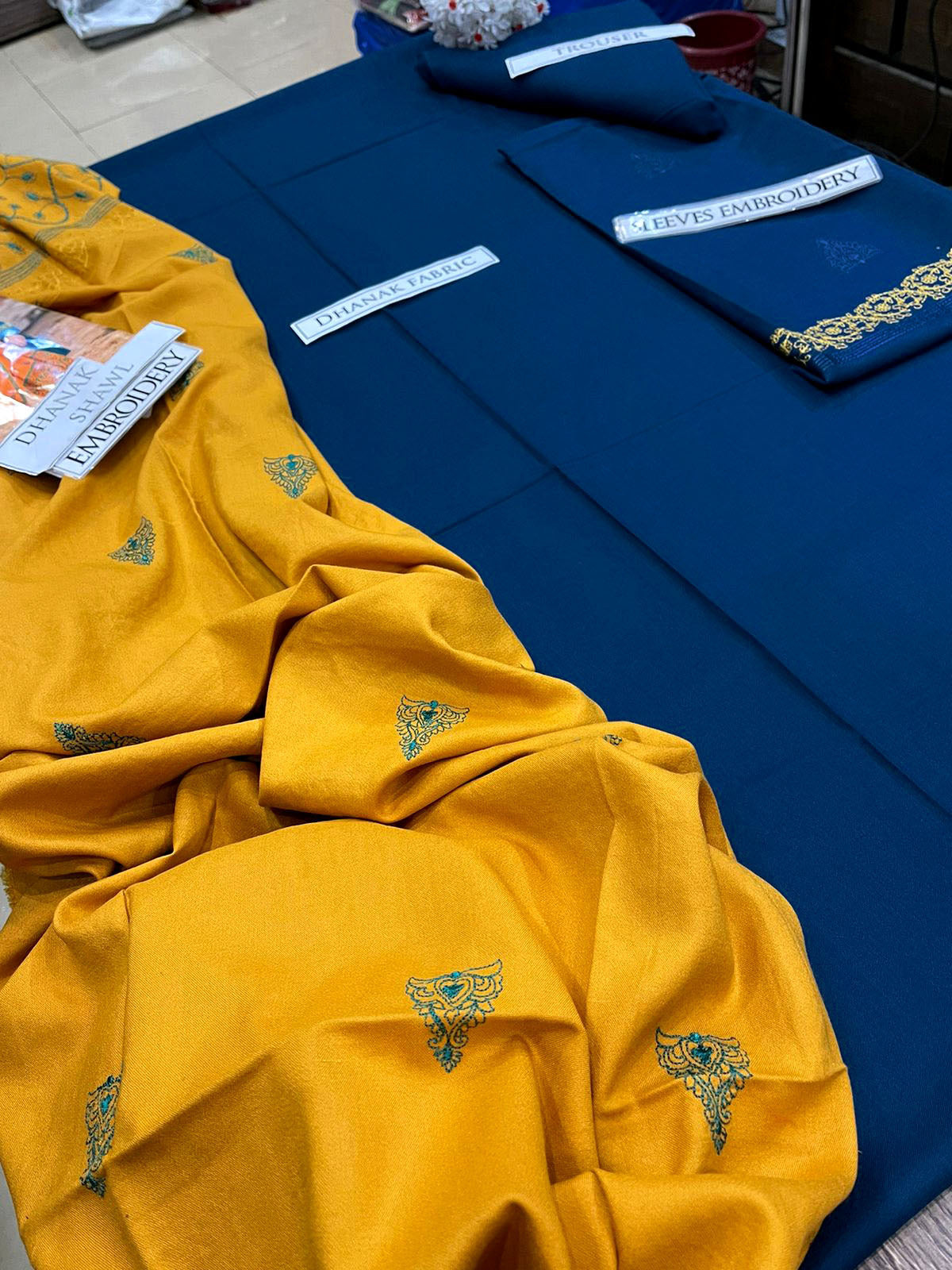 DFW-1243 ASling Embroidery 3PC Dhanak Suit