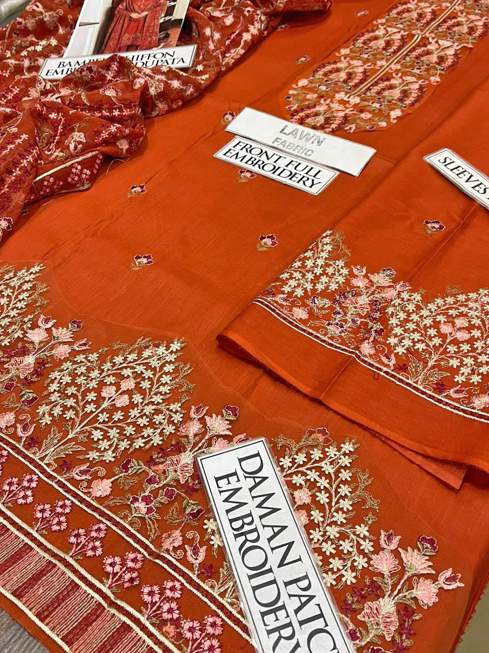 DFW-1322 Bareeze Embroidery 3PC Lawn Suit