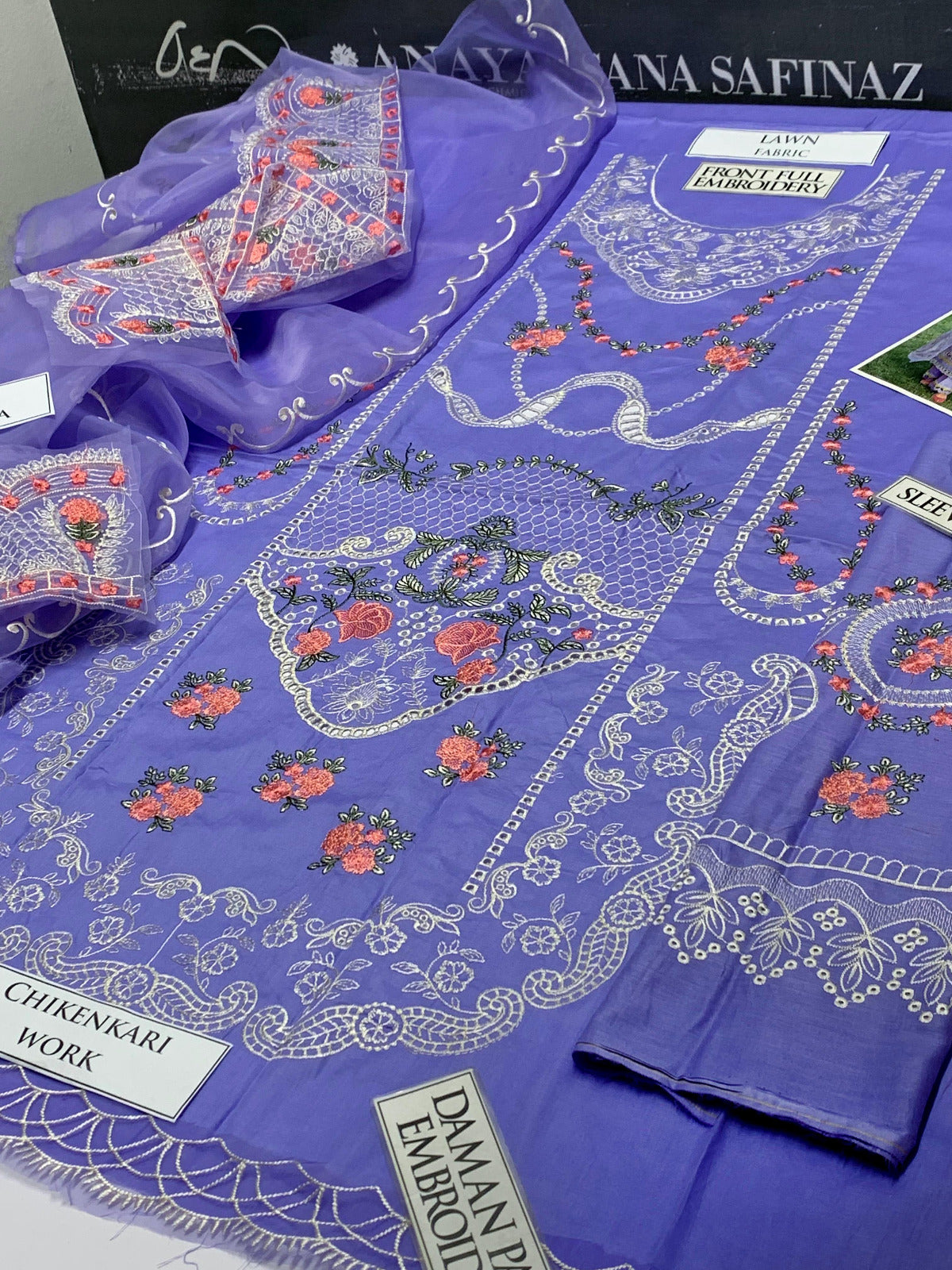 DFW-714 Zara Shah Jahan Heavy Embroidery 3Pc Lawn Suit