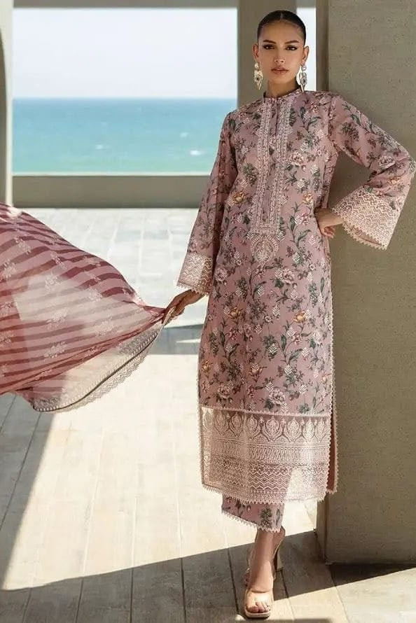 DFW-1117 Zainab Chottani Embroidery 3PC Karandi Suit