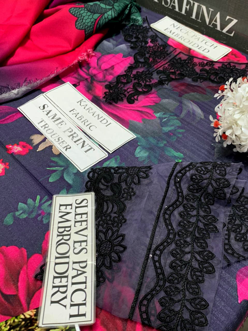 DFW-1202 Iznik Embroidery 3PC Karandi Suit