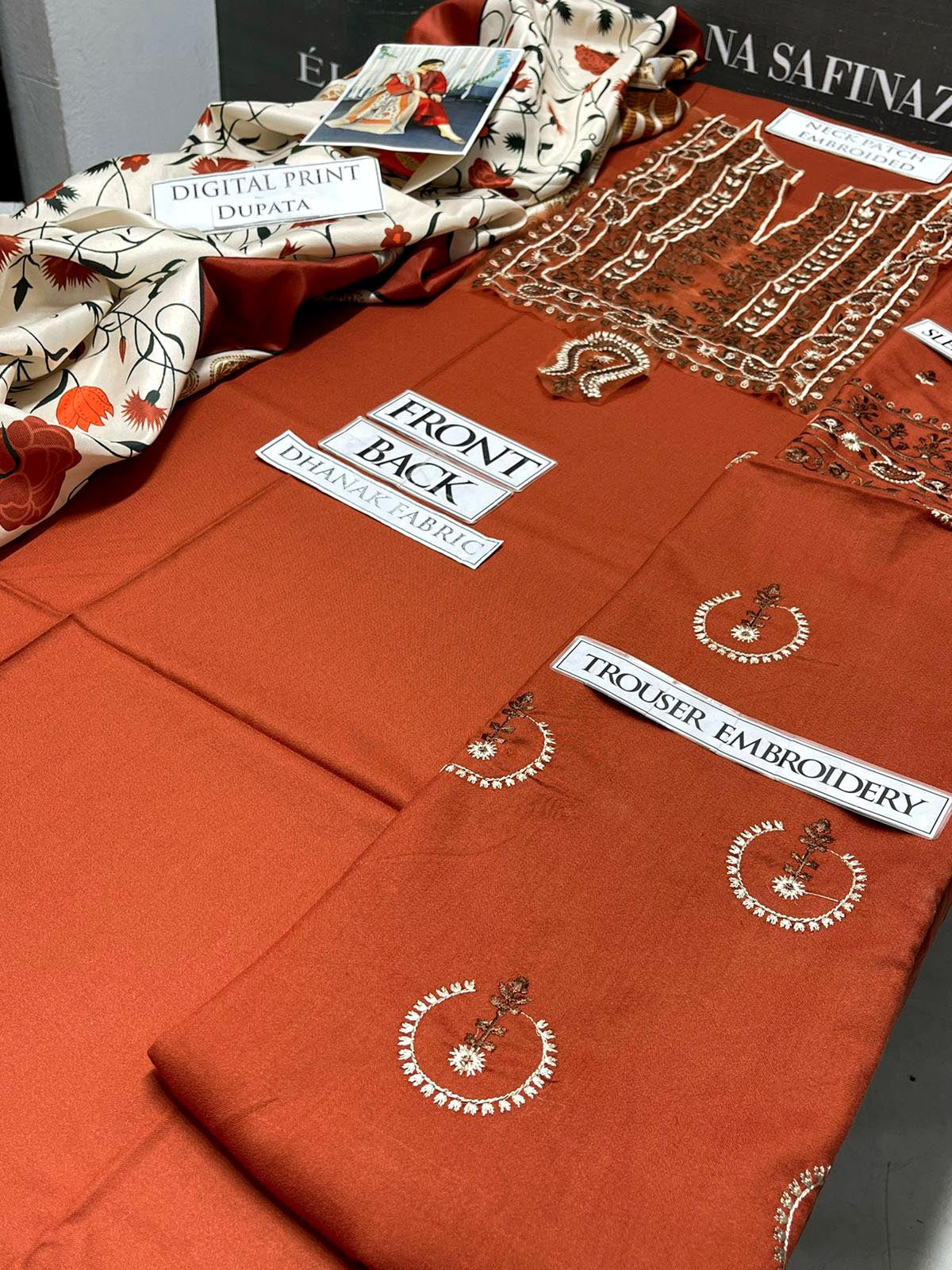 DFW-992 A Sling Heavy Embroidery 3PC Dhanak Suit