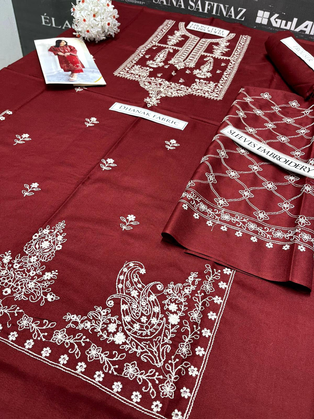 DFW-1009 Sapphire Embroidery 2PC Dhanak Suit