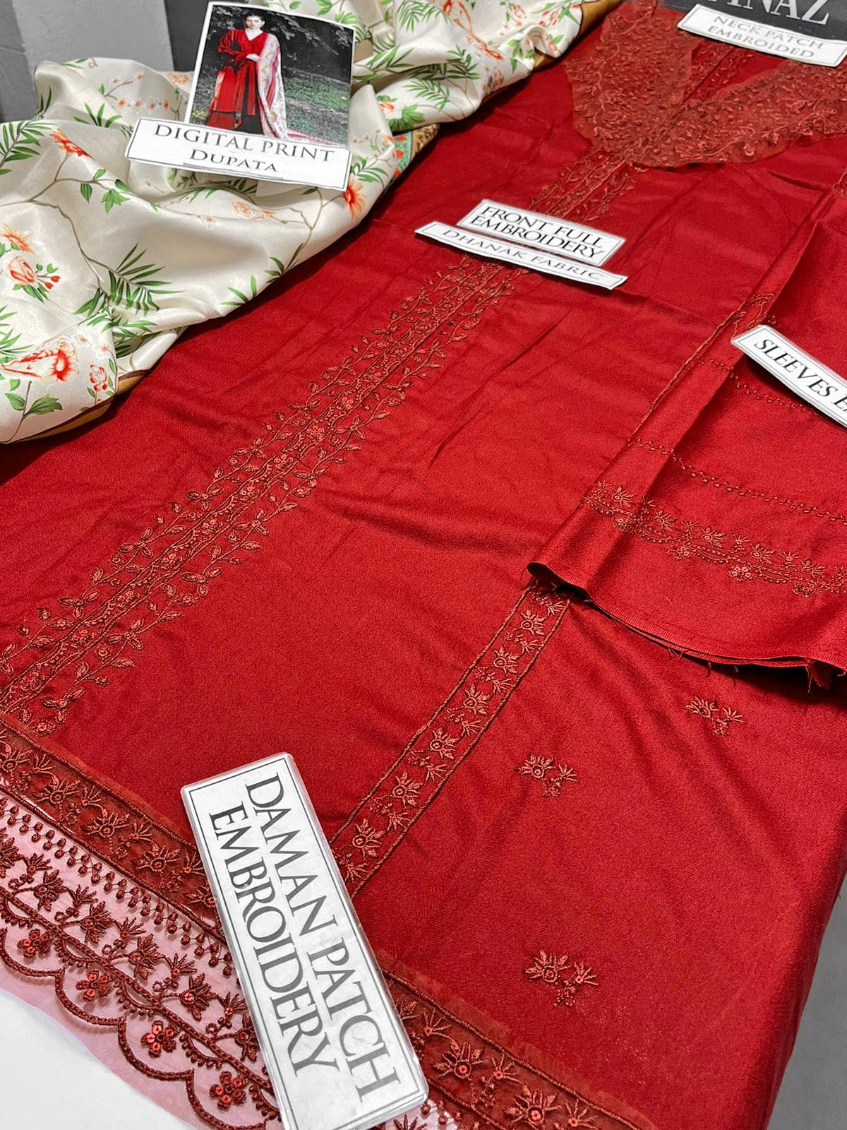 DFW-1024 Ziva Embroidery 3PC Dhanak Suit