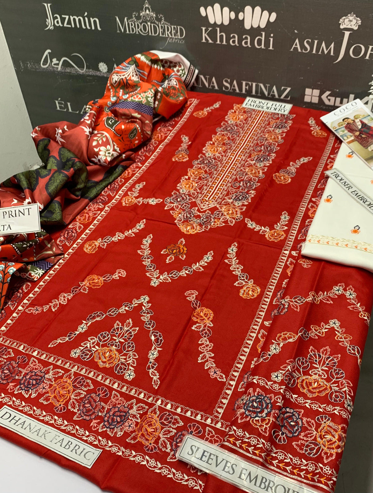 DFW-978 CoCo Heavy Embroidery 3PC Dhanak Suit