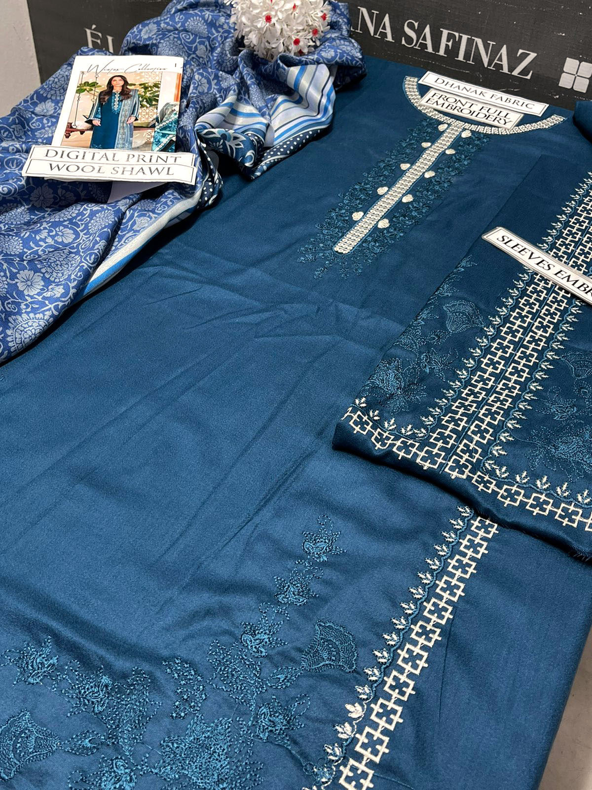 DFW-1175 Izel Embroidery 3PC Dhanak Suit