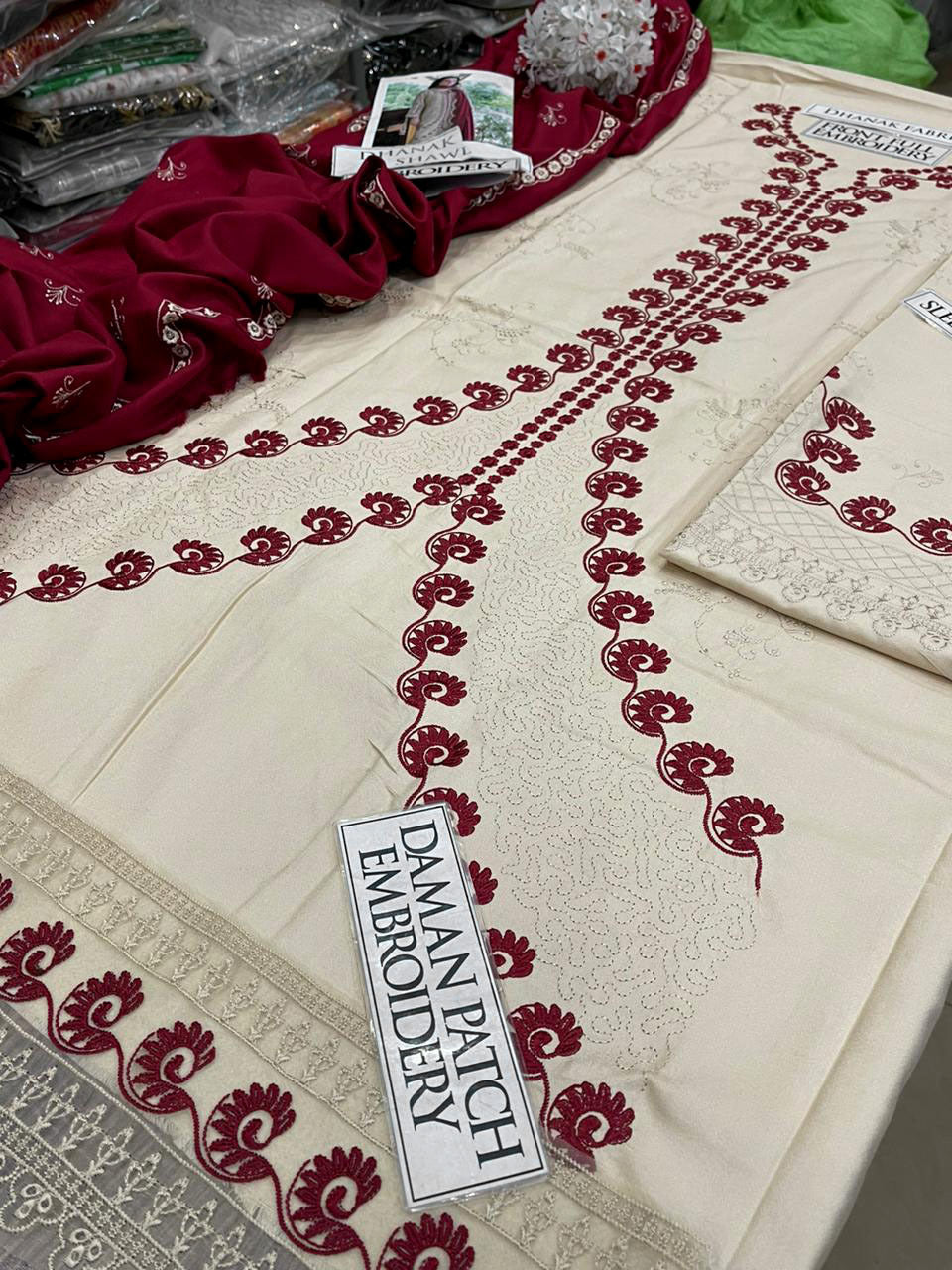 DFW-1209 Faiza Faisal Embroidery 3PC Dhanak Suit