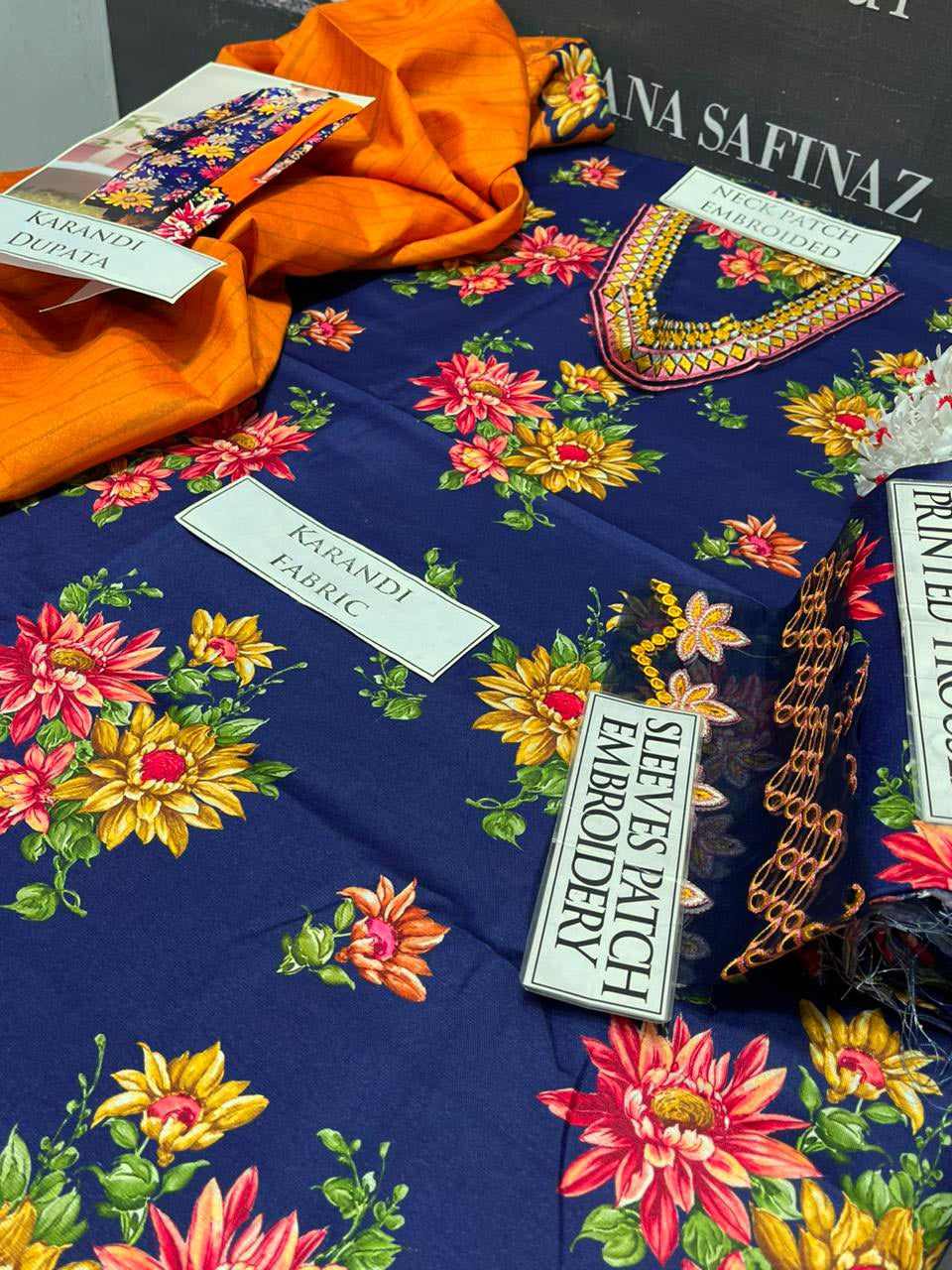 DFW-1041 Baroque Embroidery 3PC Karandi Suit