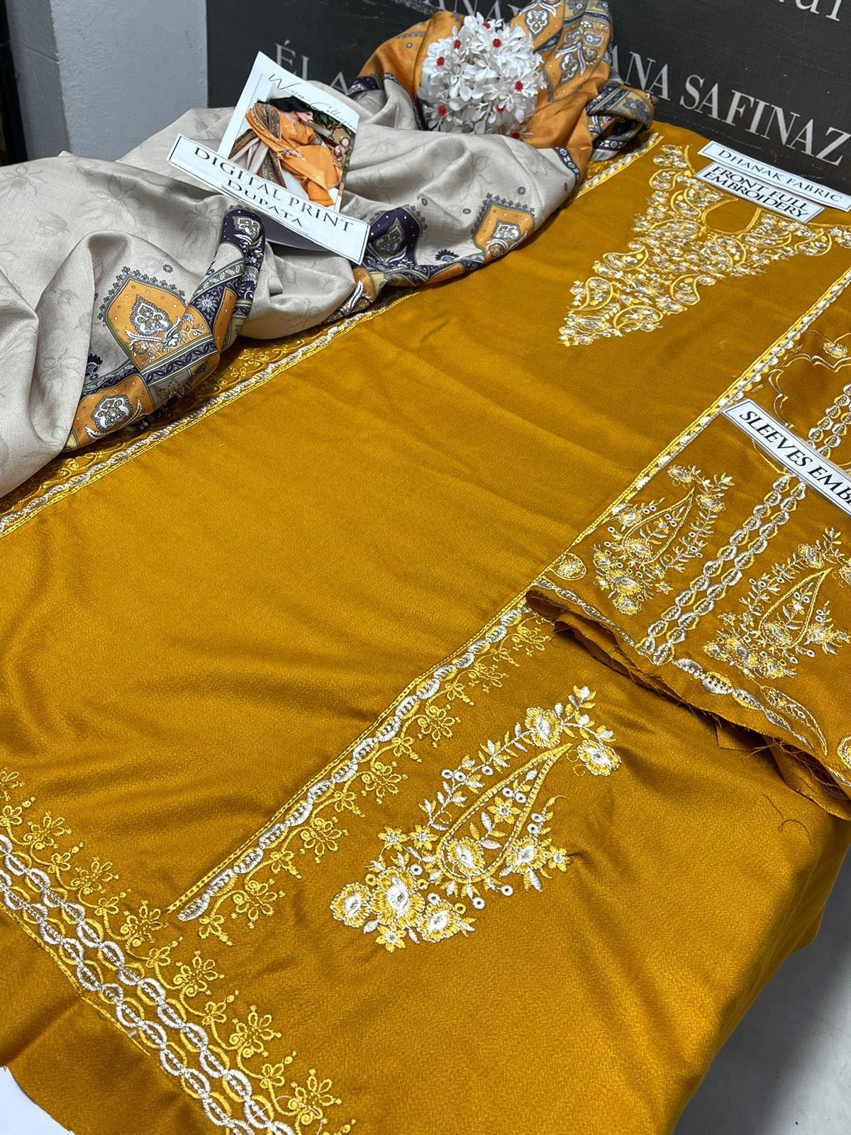 DFW-1176 Izel Embroidery 3PC Dhanak Suit