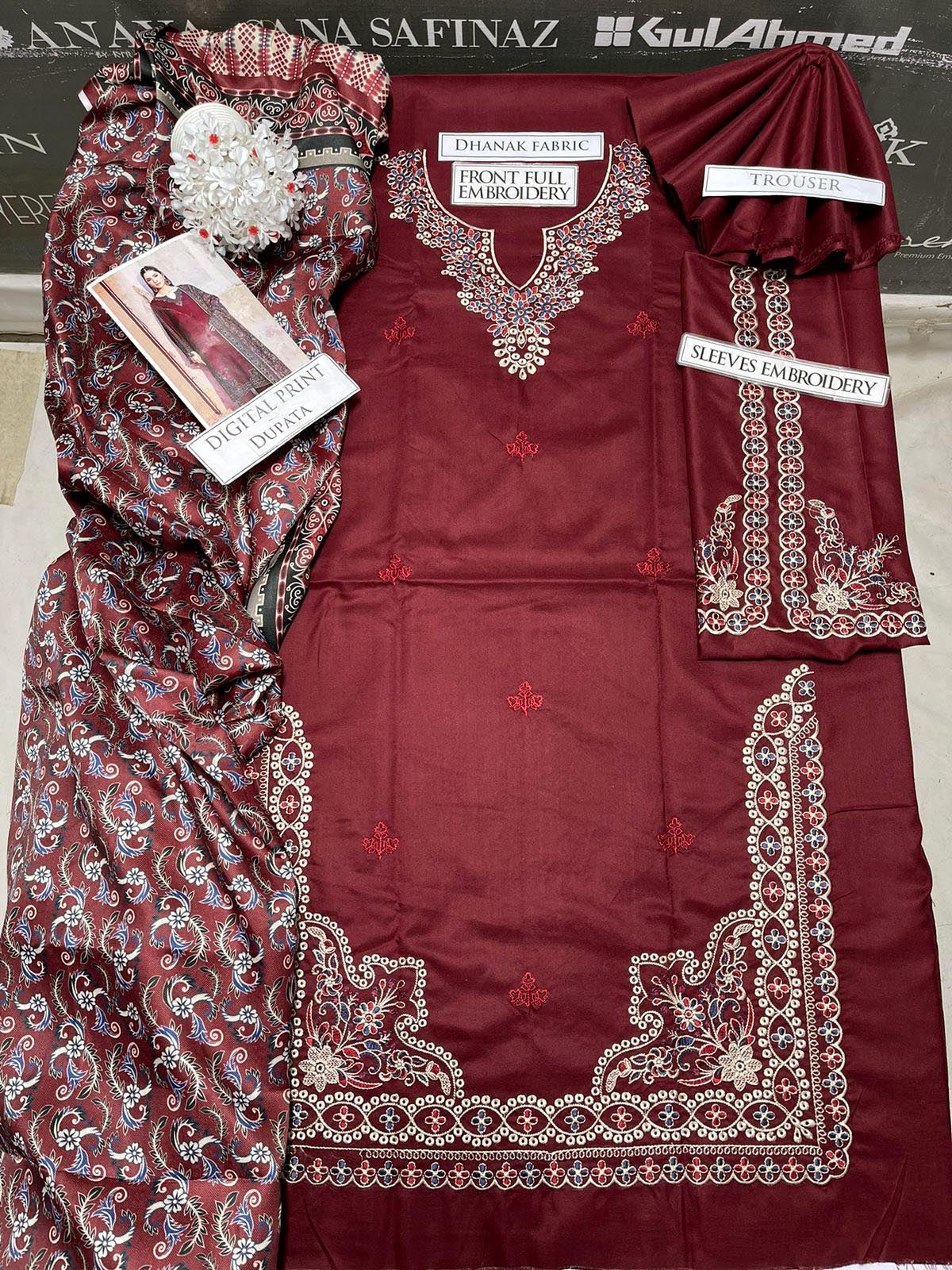 DFW-1118 Izel Embroidery 3PC Dhanak Suit