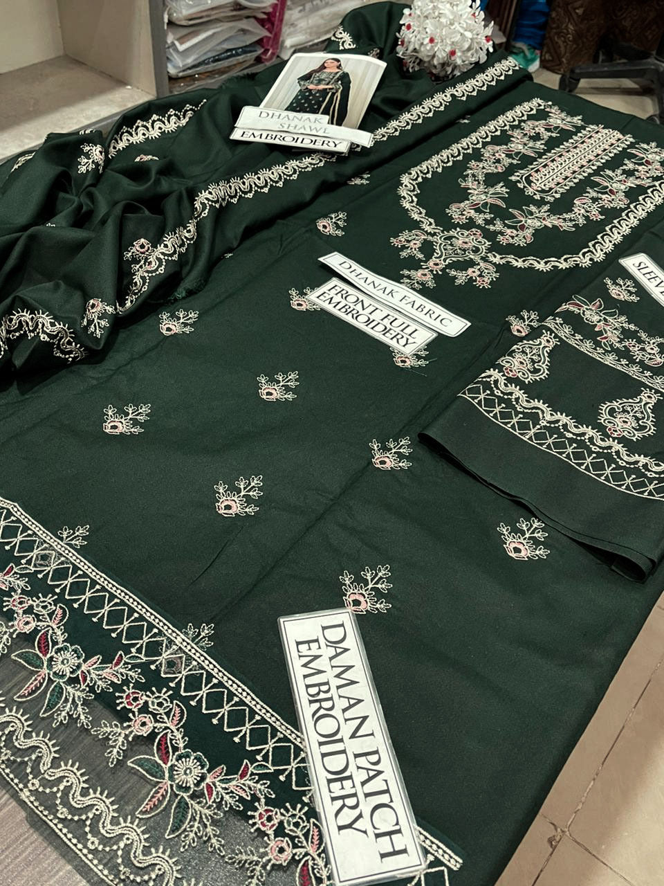 DFW-1260 Libas Embroidery 3PC Dhanak Suit