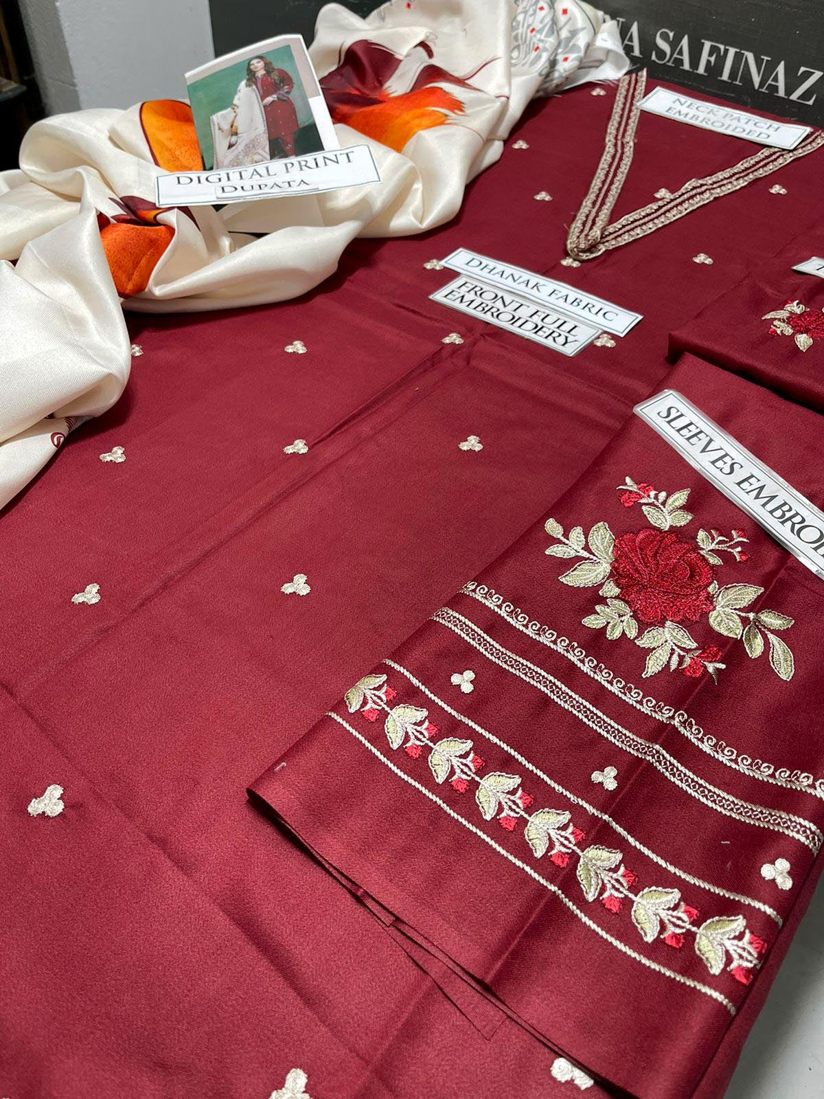 DFW-1108 Urge Embroidery 3PC Dhanak Suit