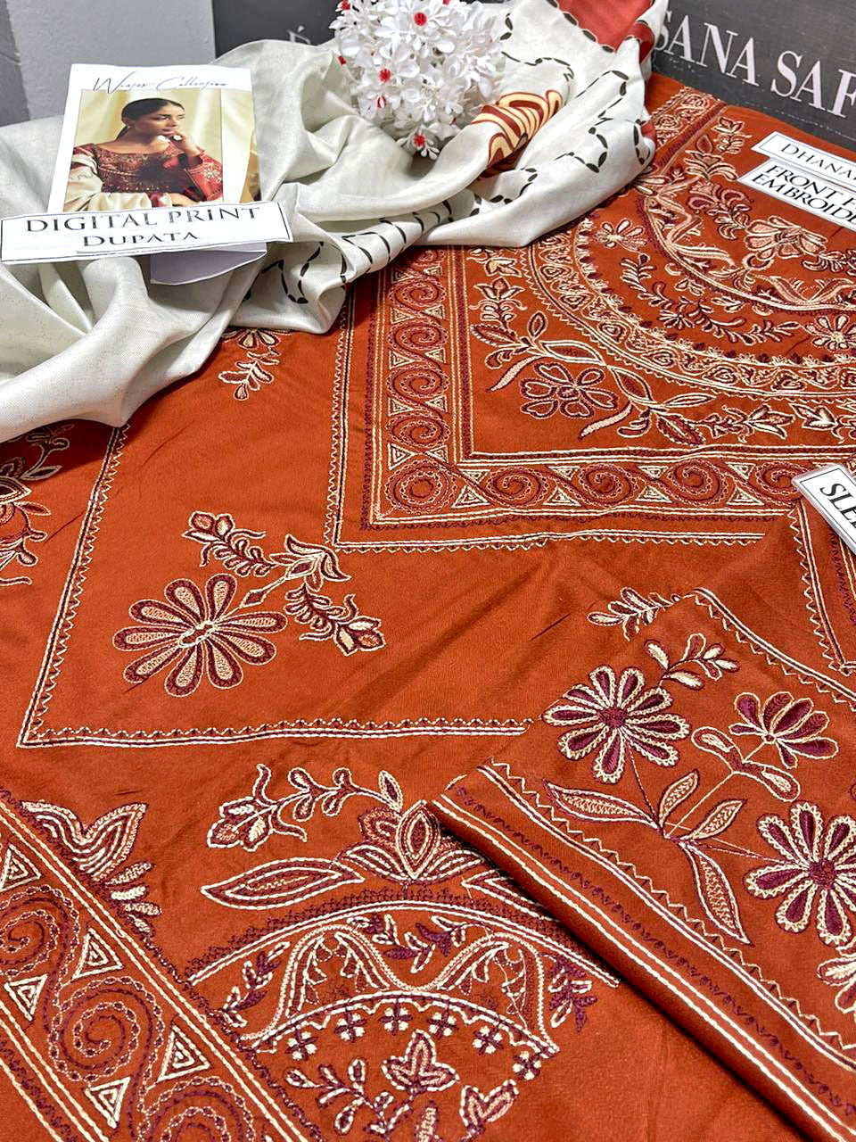 DFW-1164 CoCo Heavy Embroidery 3PC Dhanak Suit