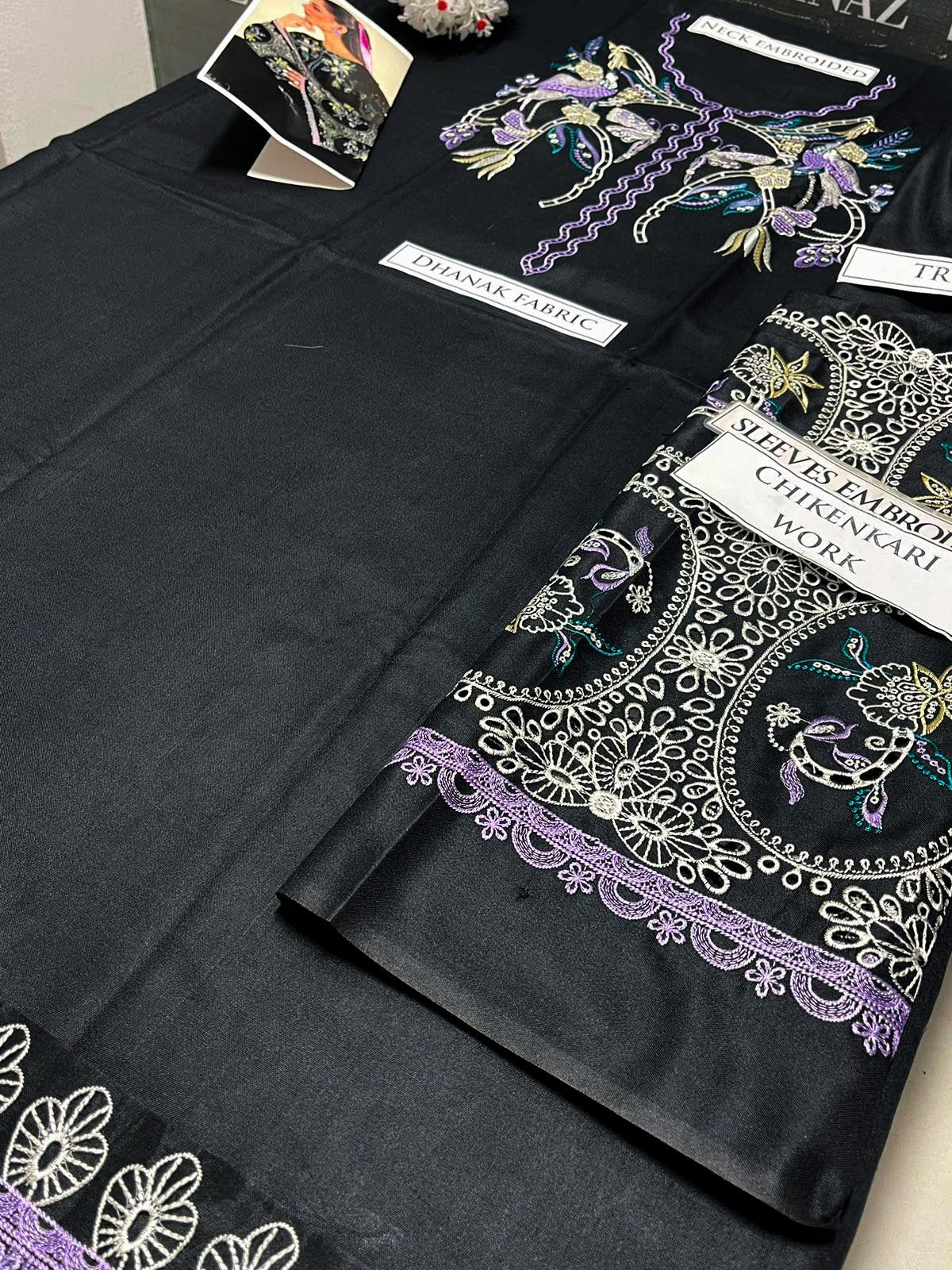 DFW-1076 Vanya Embroidery 2PC Dhanak Suit