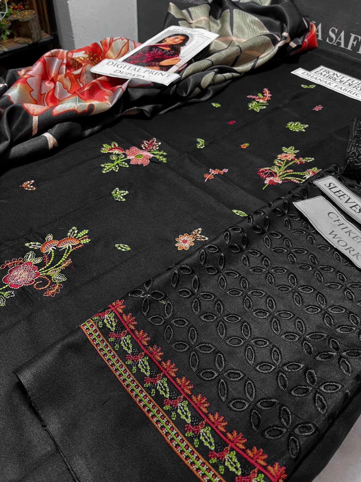 DFW-1084 Iznik Embroidery 3PC Dhanak Suit