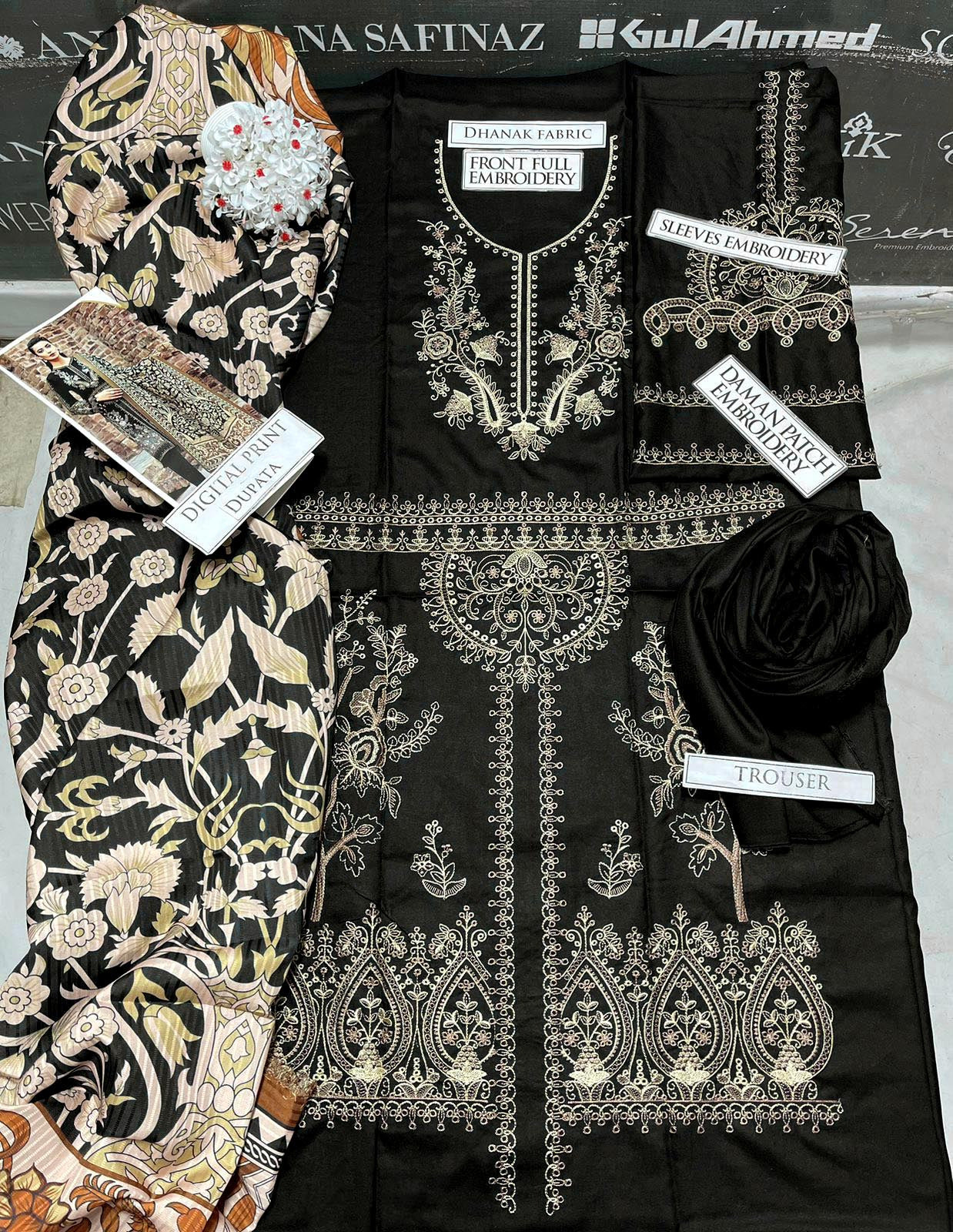 DFW-1109 Maria B Heavy Embroidery 3PC Dhanak Suit