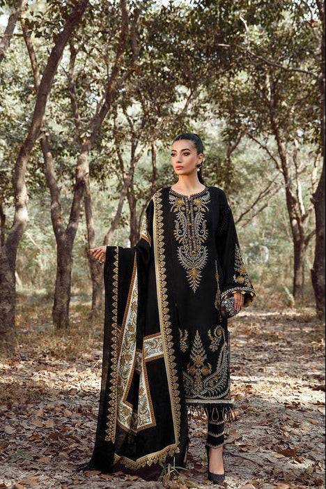 DFW-1111 Maria B Heavy Embroidery 3PC Dhanak Suit