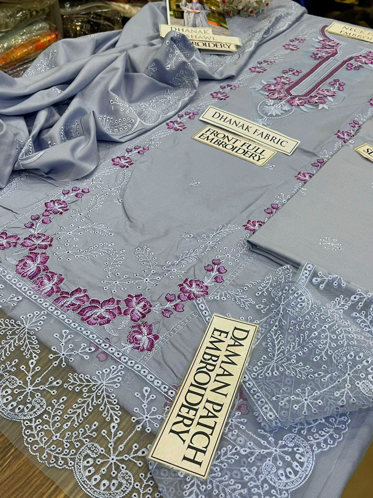 DFW-1247 Libaas Embroidery 3PC Dhanak Suit