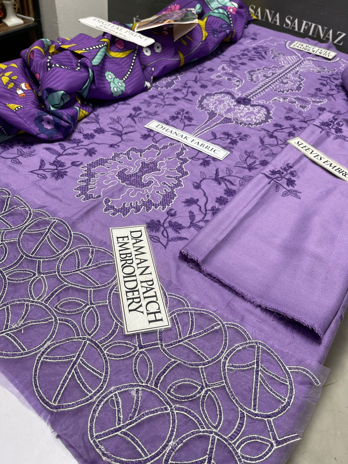 DFW-1019 Mushq Heavy Embroidery 3PC Dhanak Suit