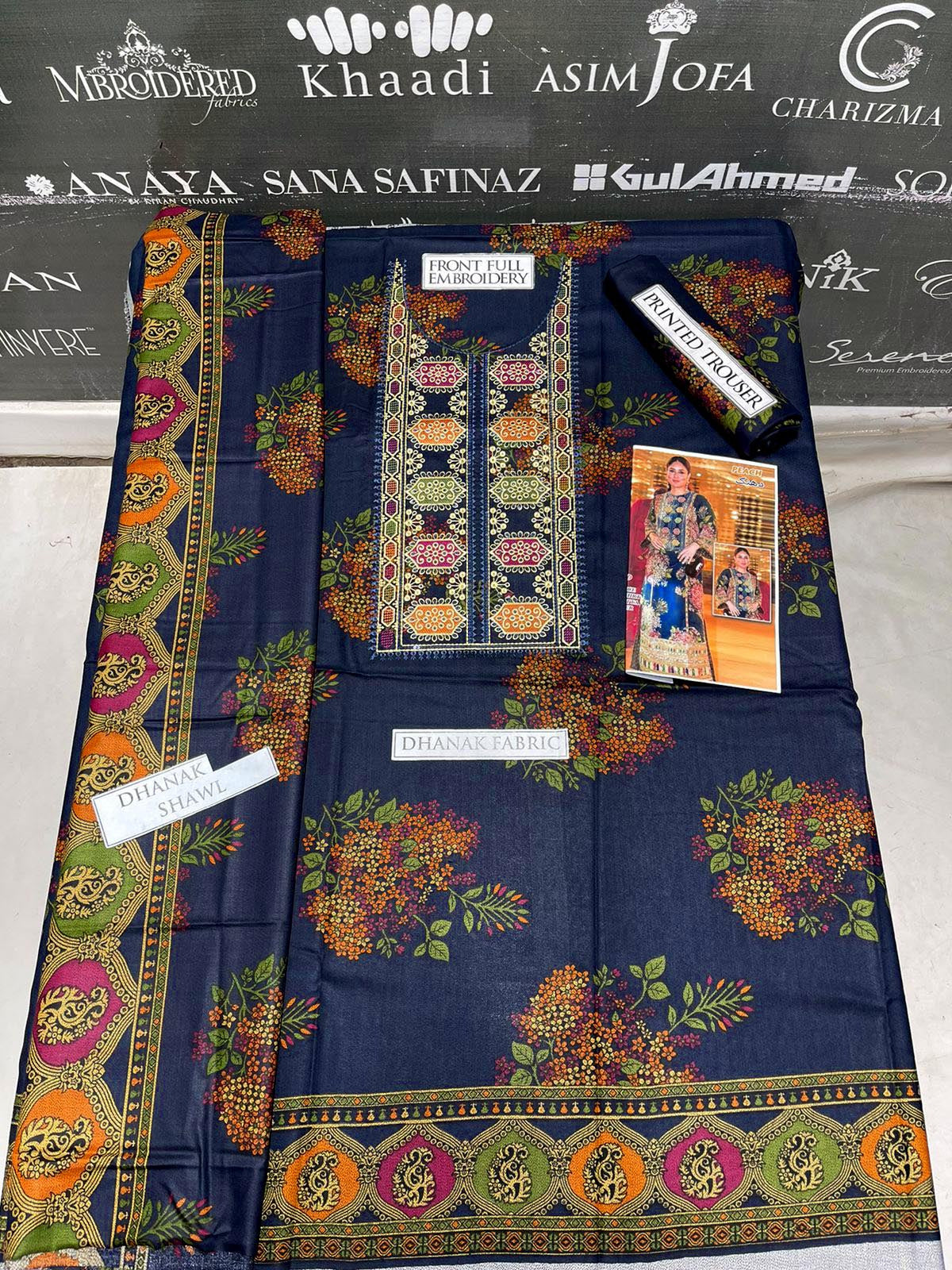 DFW-972 Aneelas (Kareena kapoor Special) Heavy Embroidery 3PC Dhanak Suit