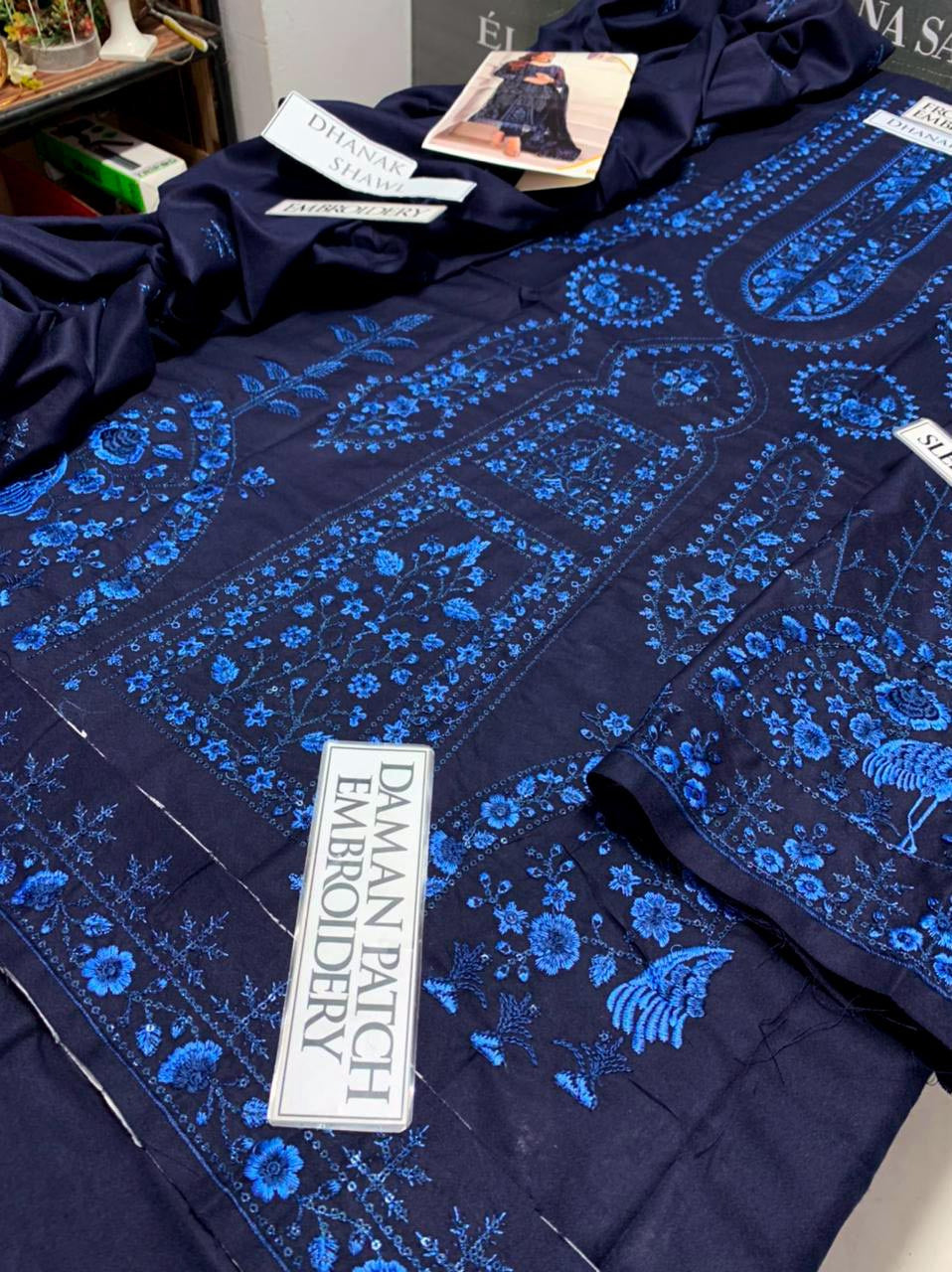 DFW-1058 Asim Jofa Heavy Embroidery 3PC Dhanak Suit