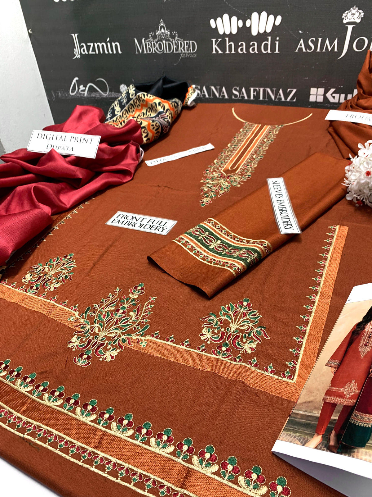 DFW-925 Jazmin Heavy Embroidery 3PC Dhanak Suit