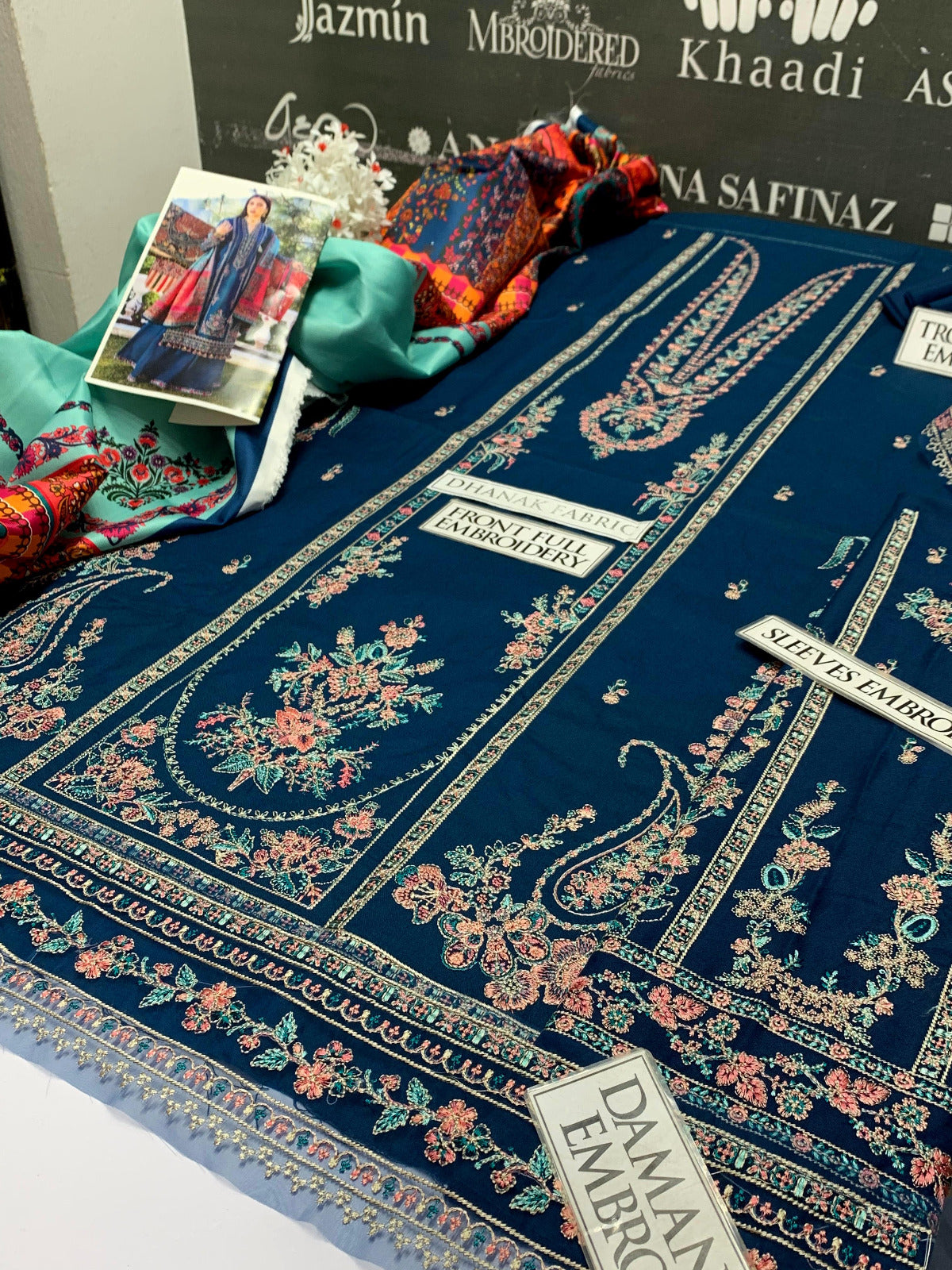 DFW-873 Hussain Rehar Heavy Embroidery 3PC Dhanak Suit