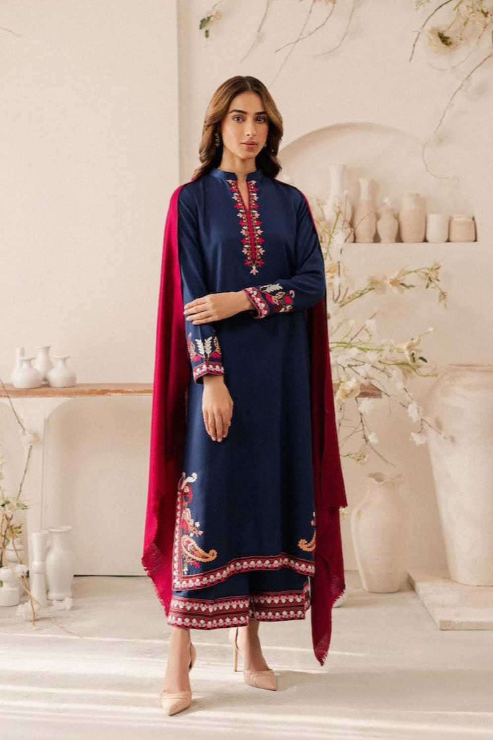 DFW-989 Jazmin Heavy Embroidery 3PC Dhanak Suit