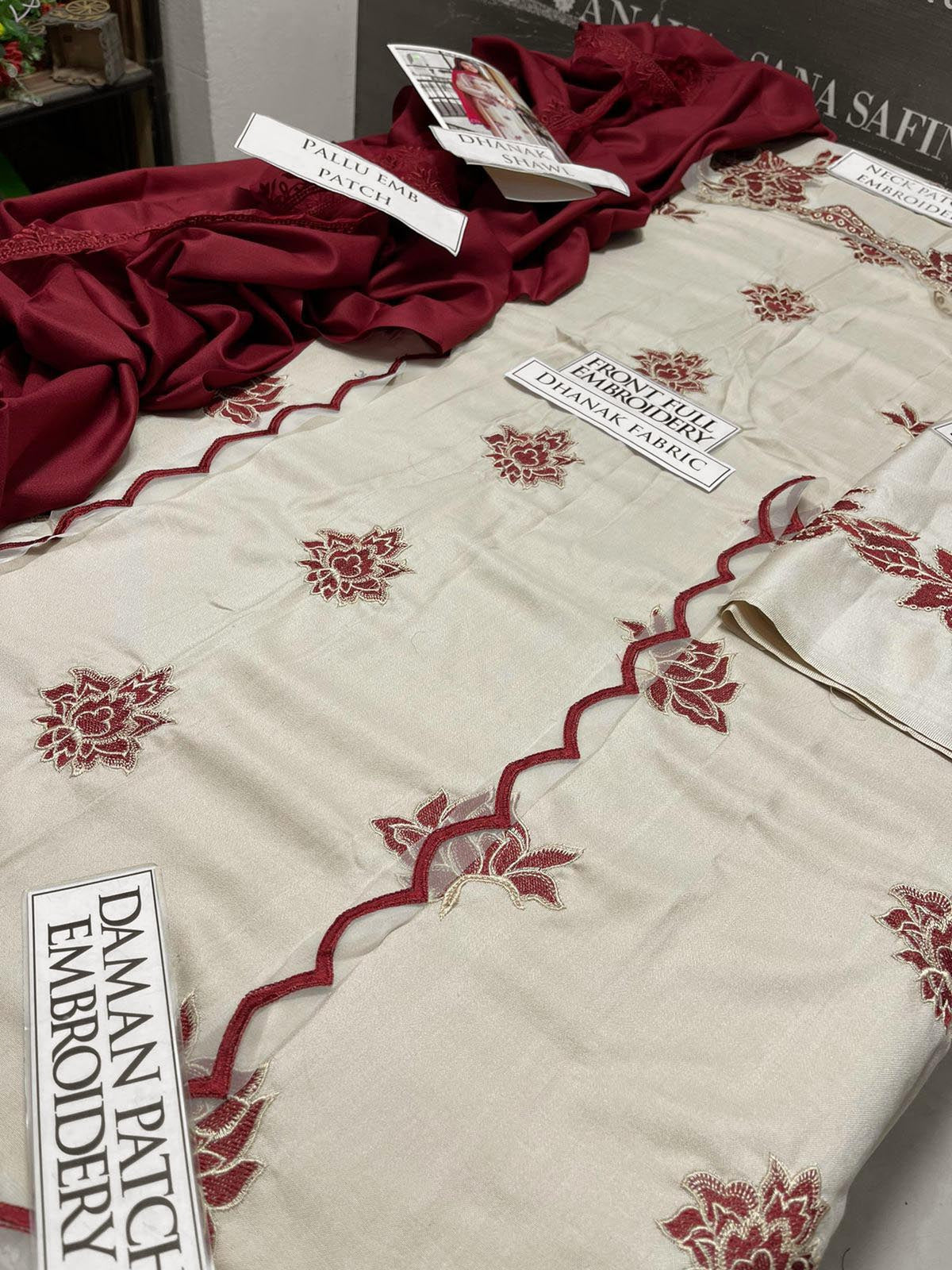 DFW-1114 Umzay Embroidery 3PC Dhanak Suit