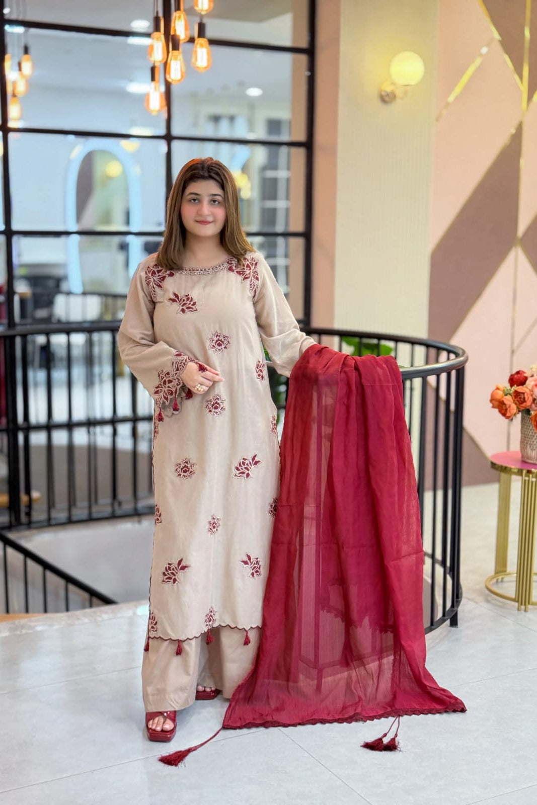 DFW-1114 Umzay Embroidery 3PC Dhanak Suit