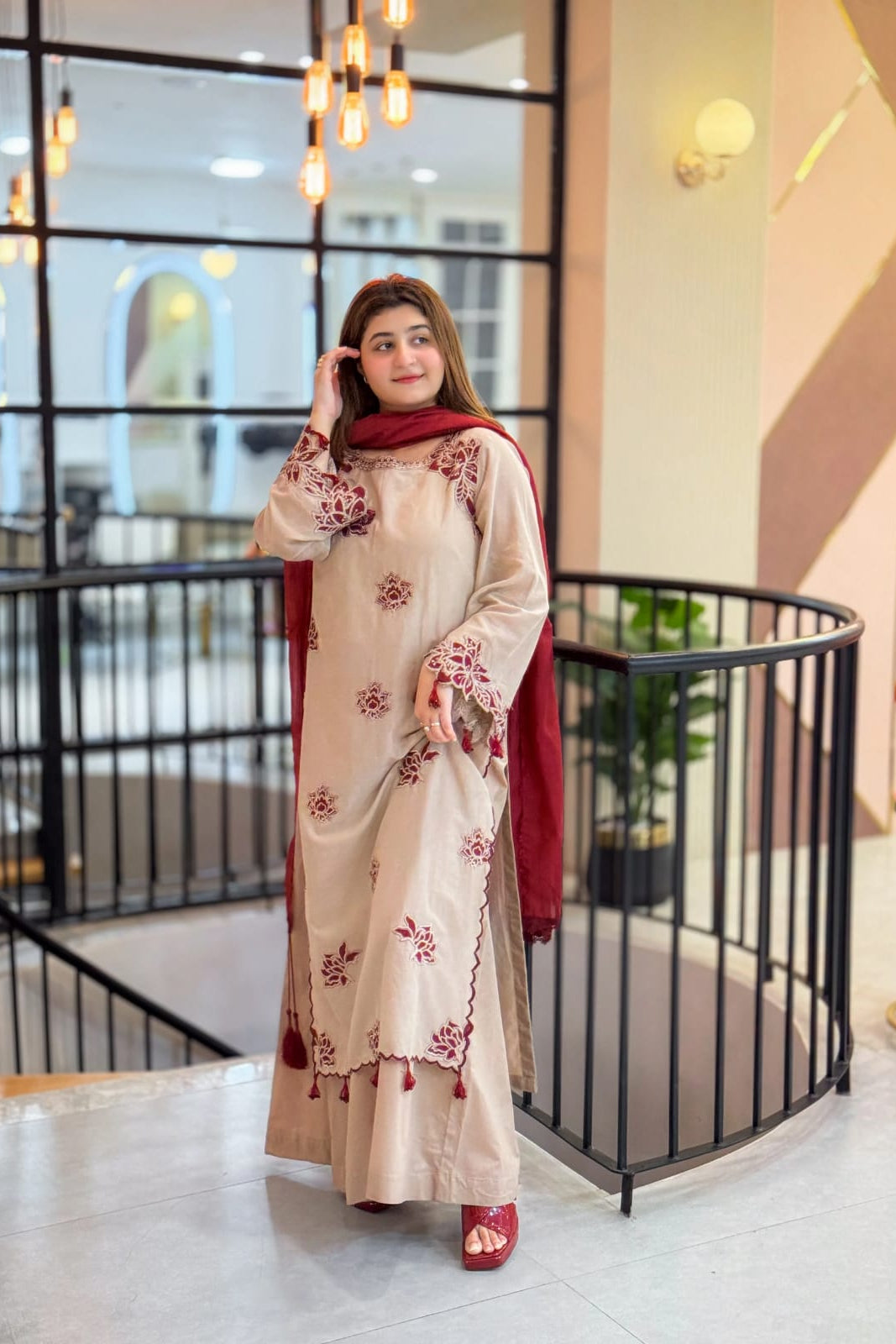 DFW-1114 Umzay Embroidery 3PC Dhanak Suit