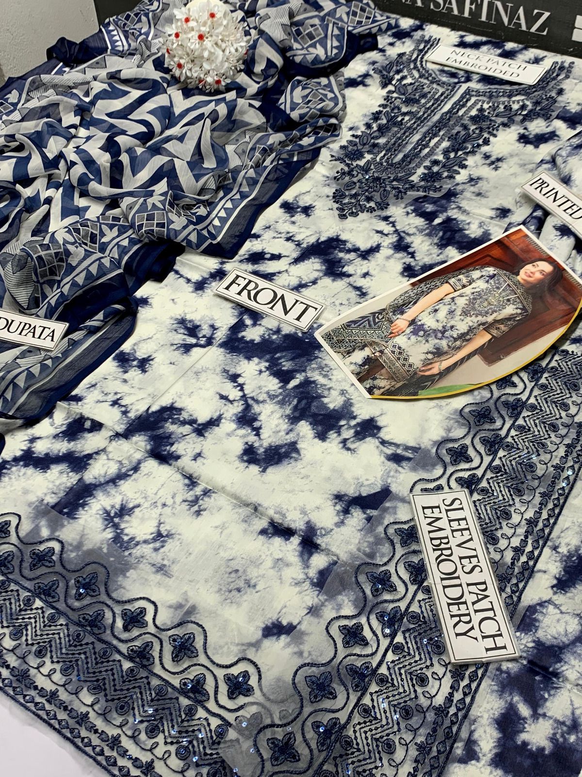 DFW-859 Hania Amir by Sapphire Embroidery 3Pc Lawn Suit