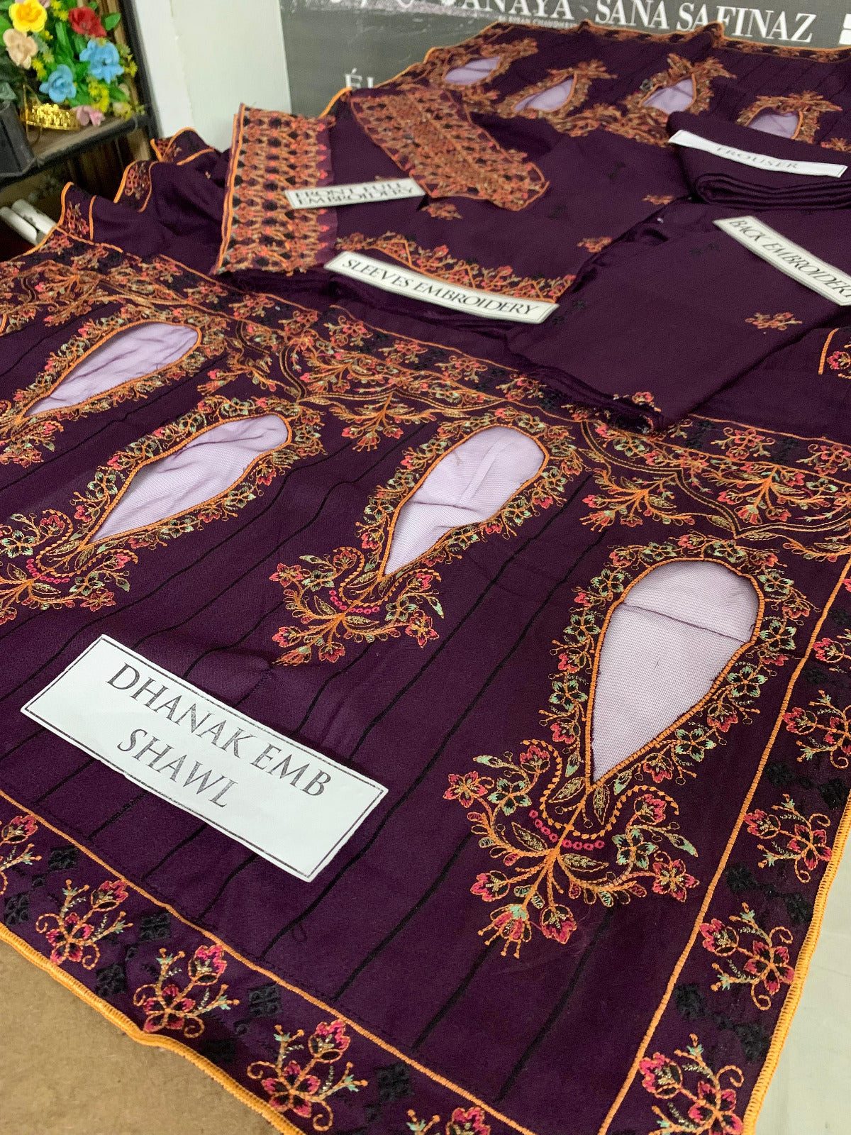 DFW-903 Noor Eman Heavy Embroidery 3PC Dhanak Suit