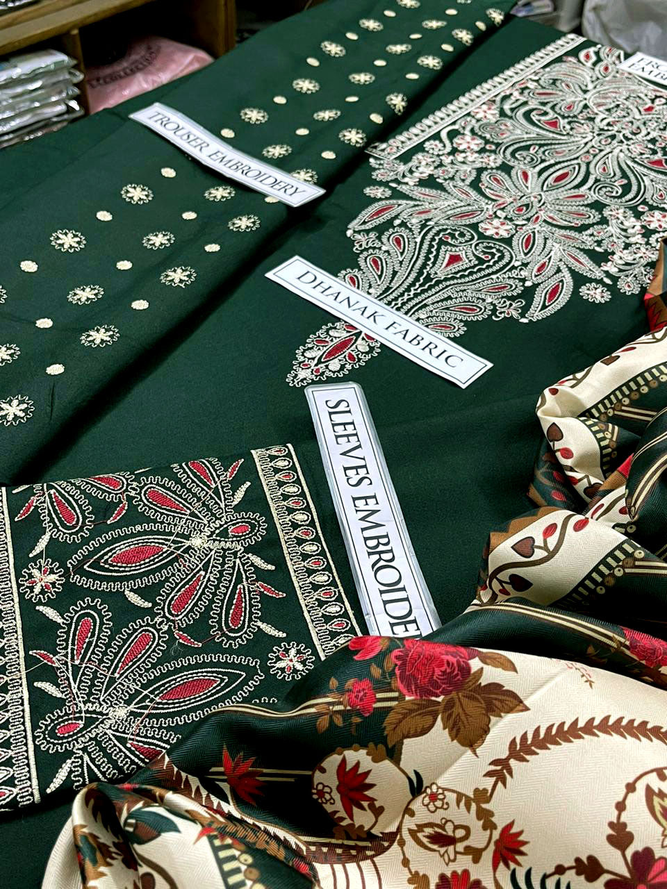 DFW-1197 Jazmin Embroidery 3PC Dhanak Suit