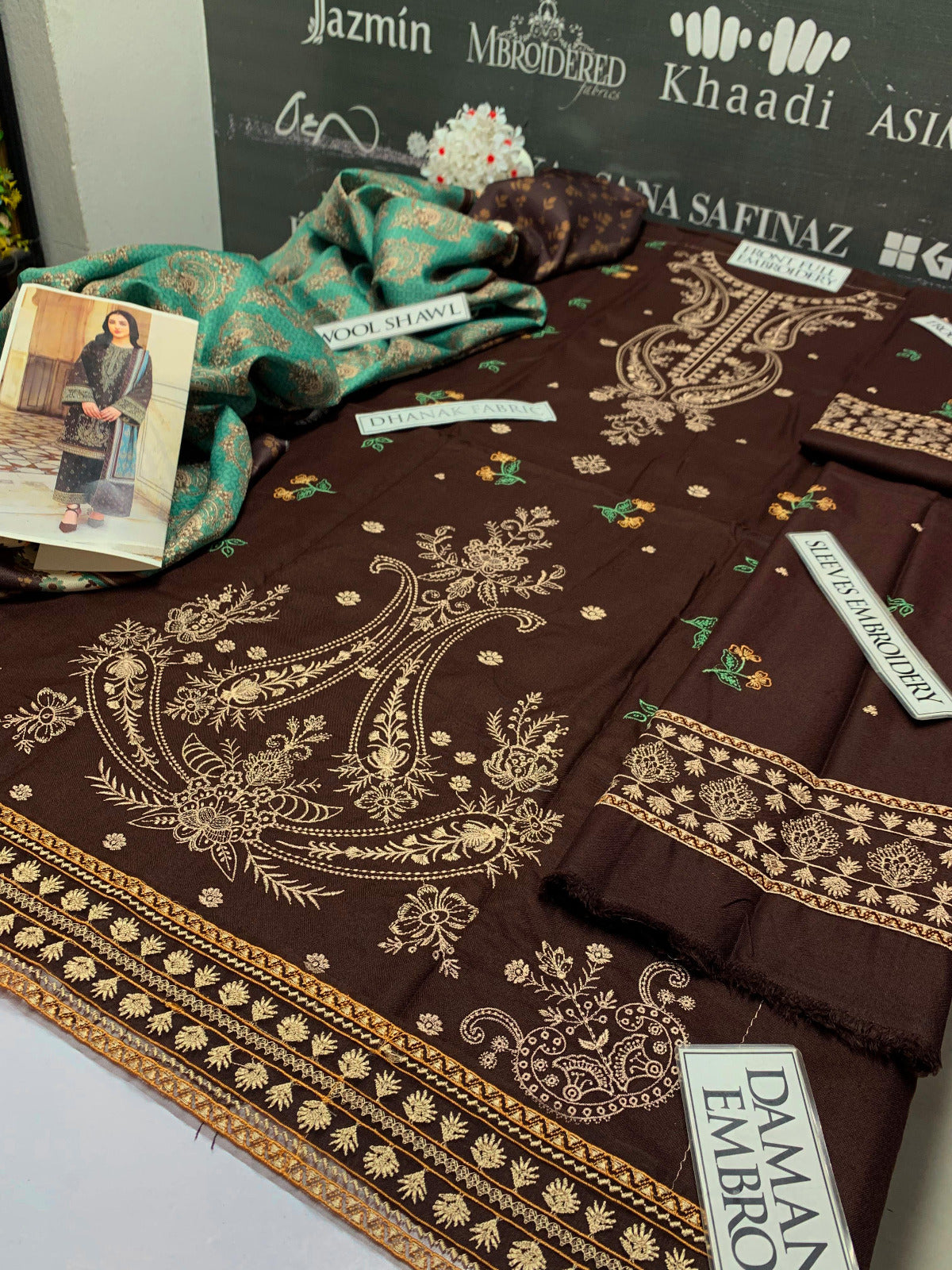 DFW-868 Jazmin Heavy Embroidery 3PC Dhanak Suit